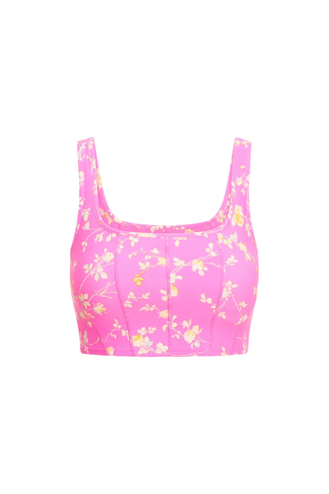 Active | Warm Weather Edit-LoveShackFancy Adara Sports Bra BUBBLE SUNSHINE