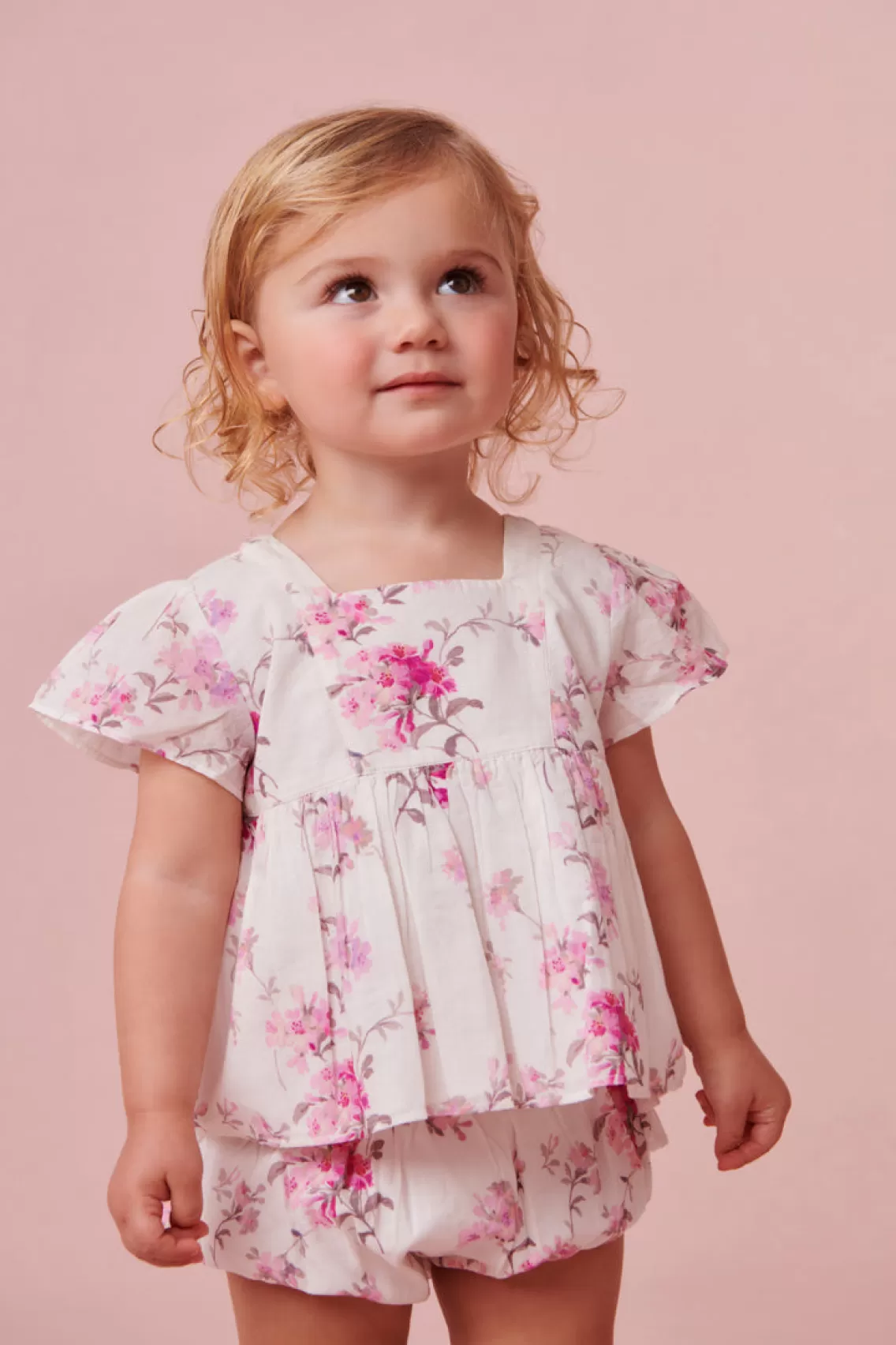 Baby | Mommy & Me-LoveShackFancy Baby Floral Nalina Bloomer WARM PINK CLOUD