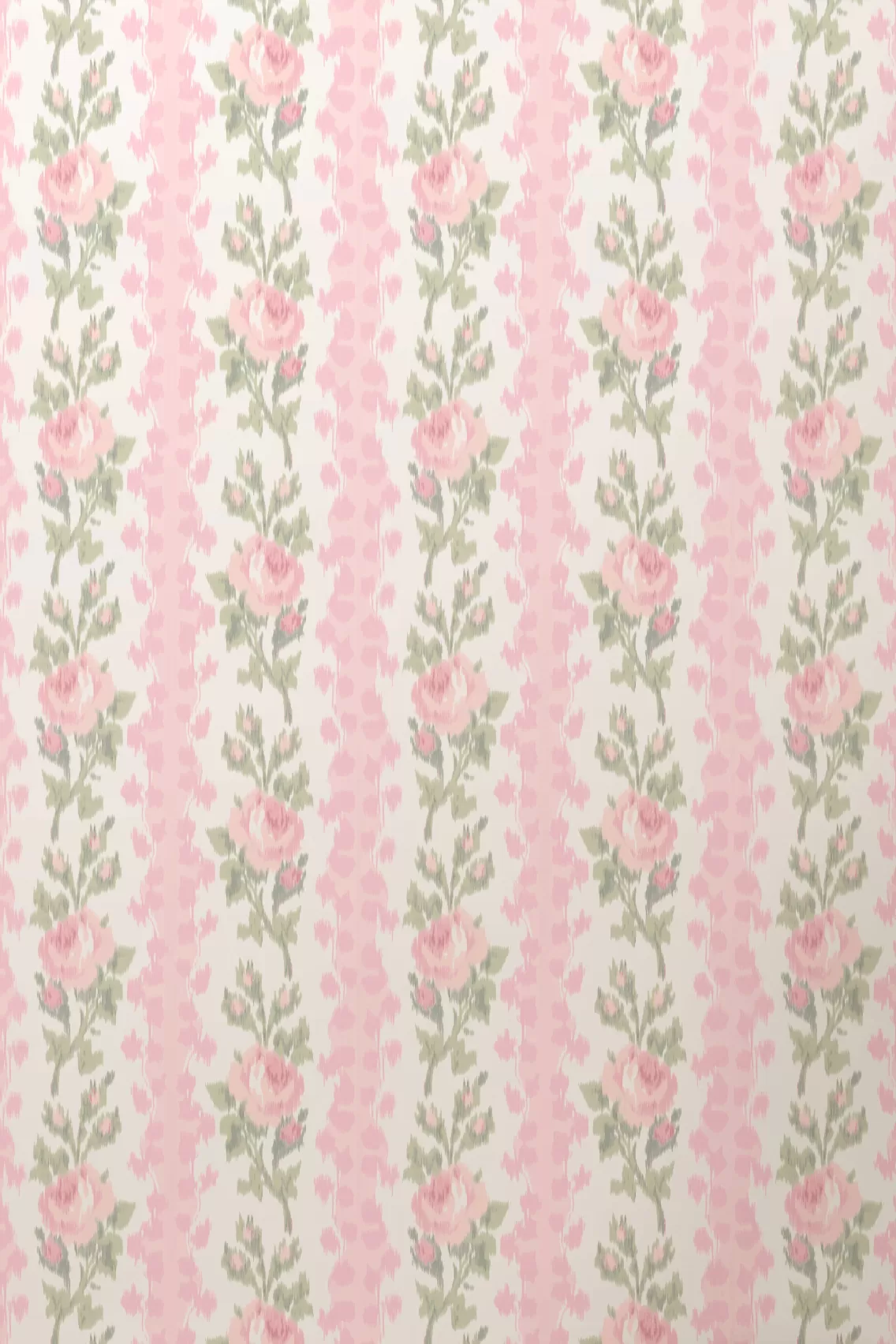 Home Decor | Wallpaper-LoveShackFancy Blooming Heirloom Wallpaper MARIE PINK