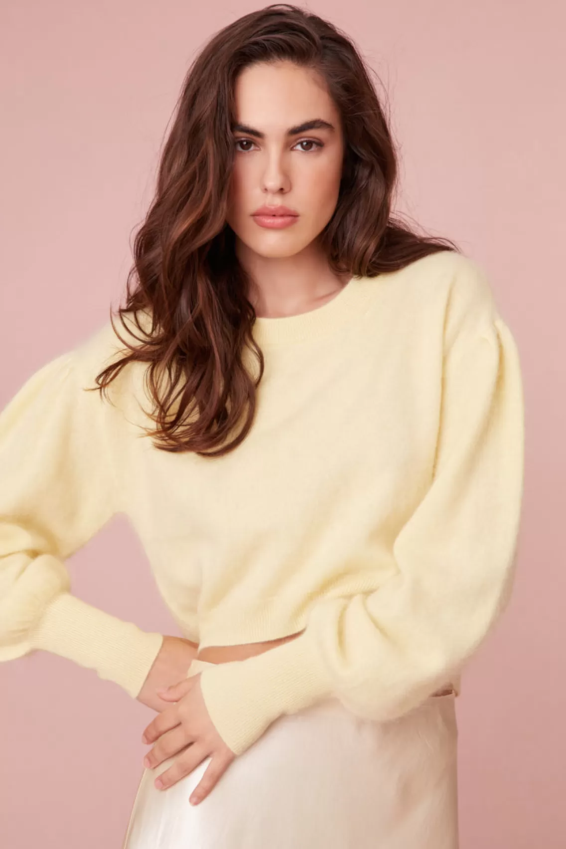 Sweaters | Sweaters-LoveShackFancy Candela Cashmere Pullover DAFFODIL