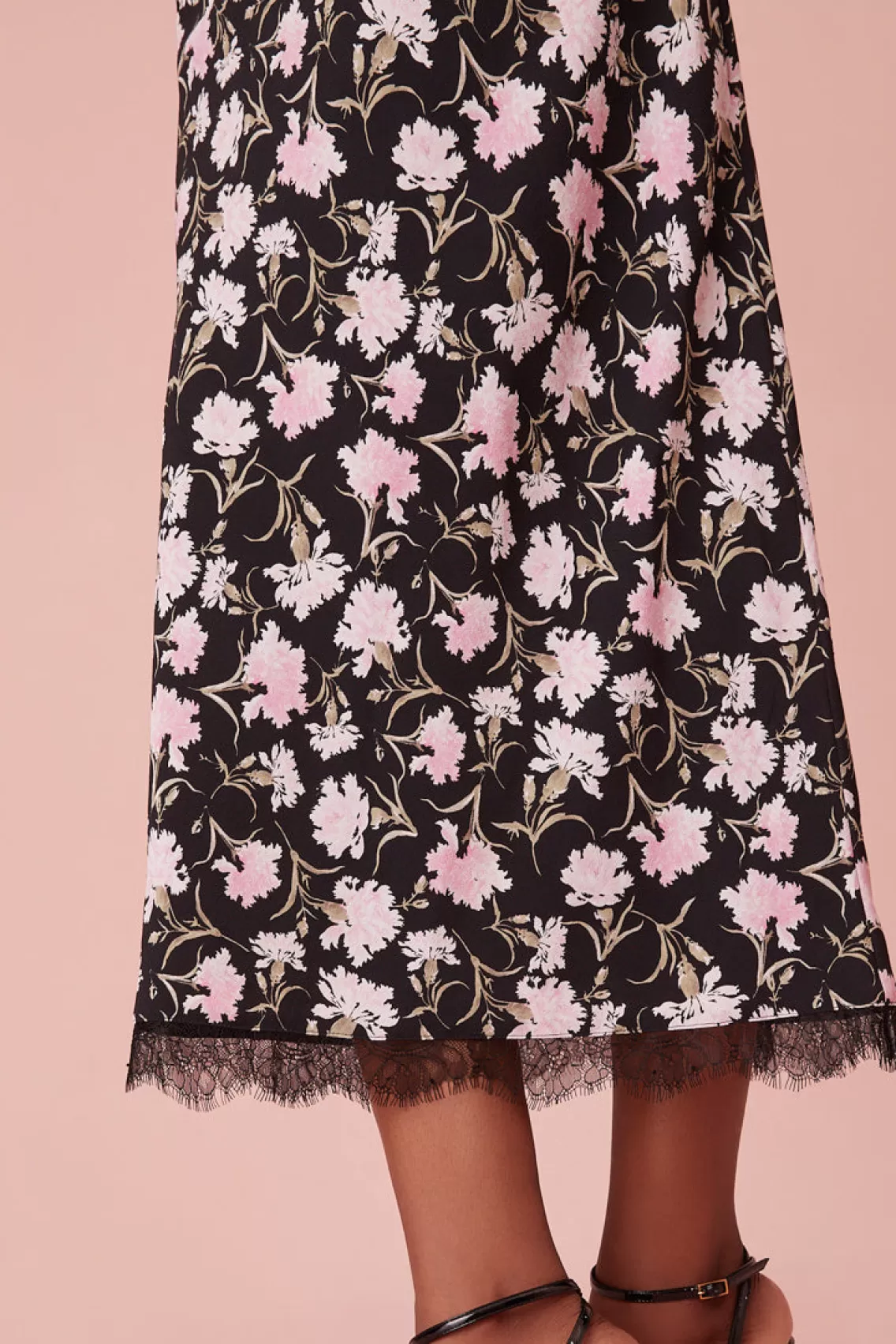 Skirts | Party Dressing-LoveShackFancy Castle Floral Crepe Midi Skirt NIGHT PEARL