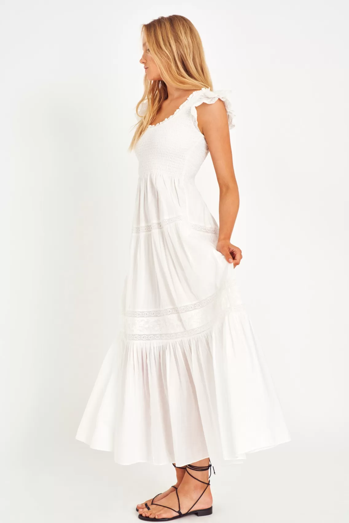 Dresses | White Edit-LoveShackFancy Chessie Heritage Cotton Maxi Dress TRUE WHITE