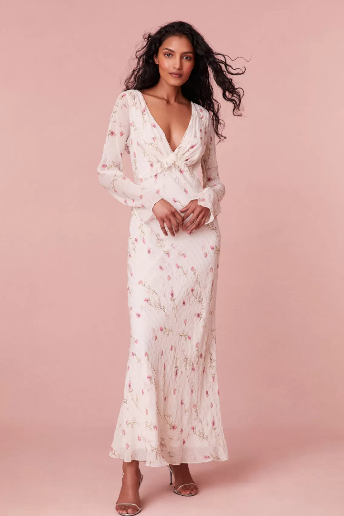 Dresses | White Edit-LoveShackFancy Dalila Dainty Floral Maxi Dress AZALEA PINK