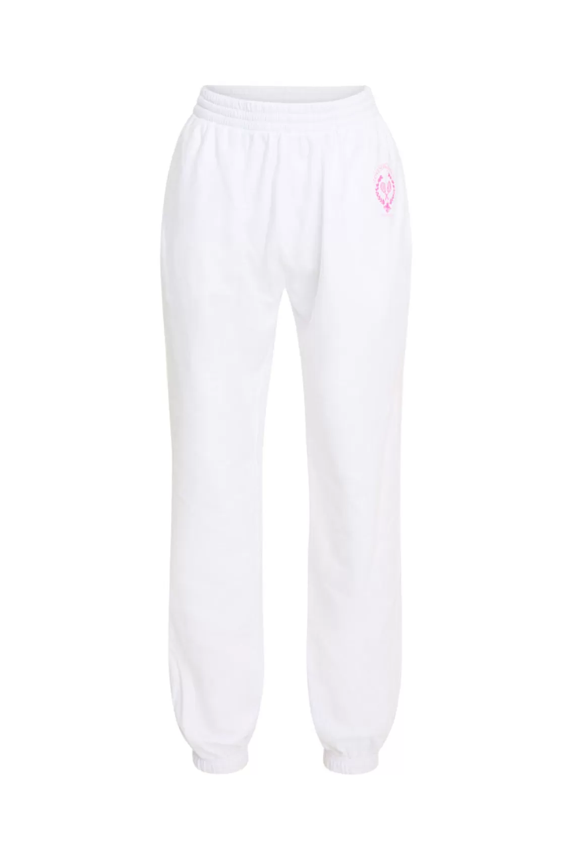 Active | Tees & Fleece-LoveShackFancy Darina Fleece Sweatpant WHITE/AURORA PINK