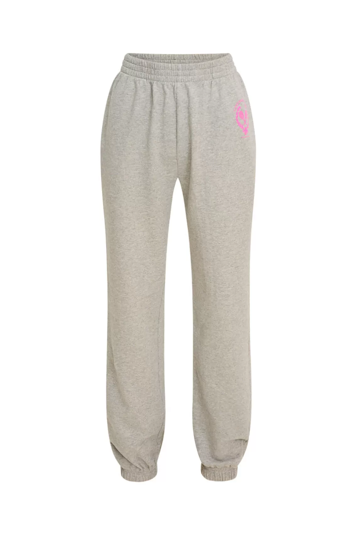 Active | Tees & Fleece-LoveShackFancy Darina Fleece Sweatpants MD.HTR GRAY/AURORA PINK