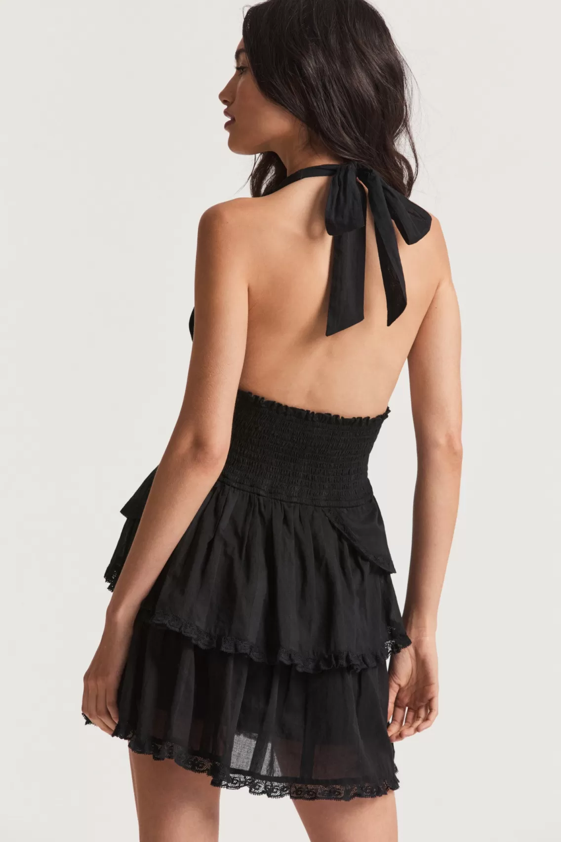 Dresses | Heritage Collection-LoveShackFancy Deanna Heritage Halter Mini Dress BLACK