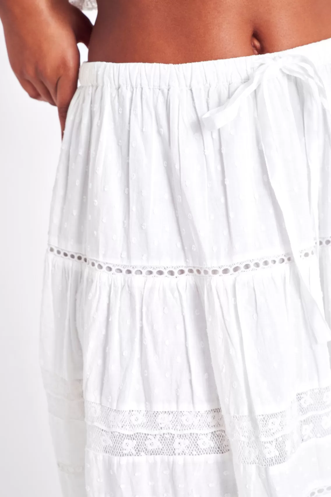 Skirts | White Edit-LoveShackFancy Donna Heritage Midi Skirt WHITE