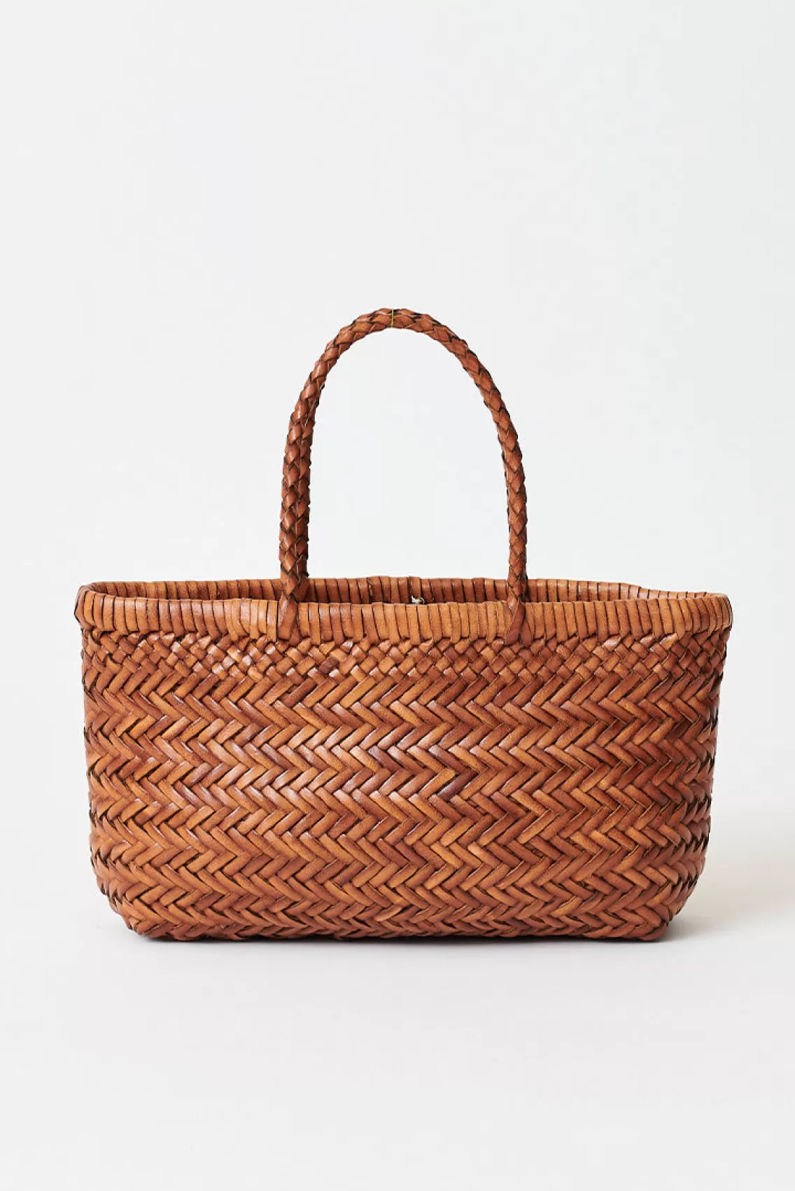 Warm Weather Edit | Bags & Travel-LoveShackFancy Dragon Diffusion Mini Flat Gora Tote COGNAC