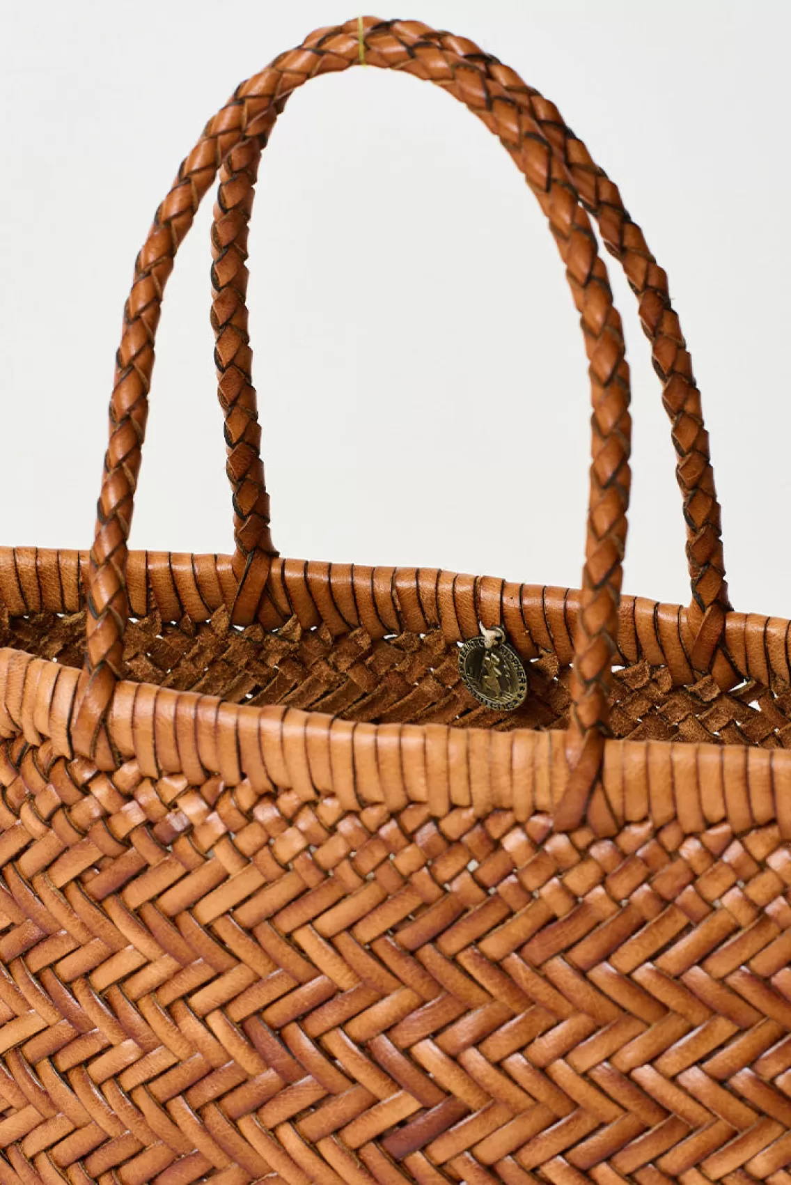 Warm Weather Edit | Bags & Travel-LoveShackFancy Dragon Diffusion Mini Flat Gora Tote COGNAC