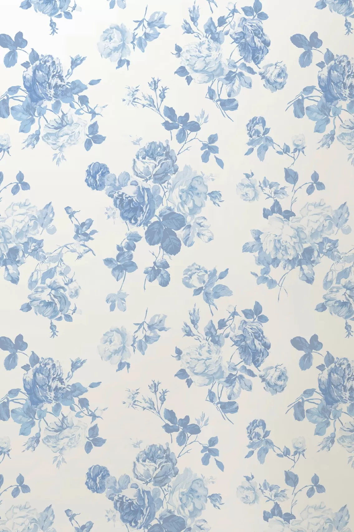 Home Decor | Wallpaper-LoveShackFancy Everblooming Rosettes Wallpaper DREAMY SKY