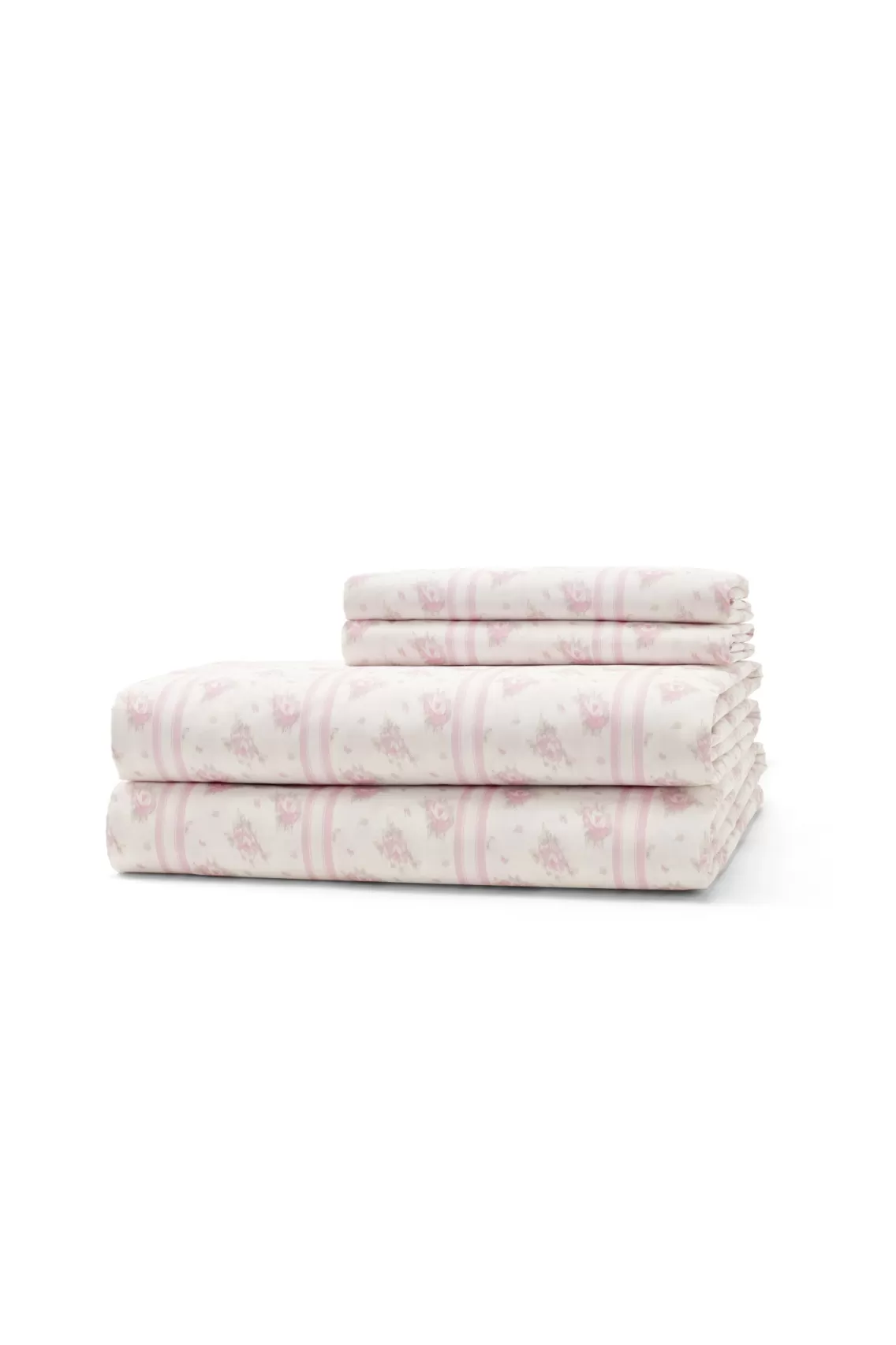 Bedding-LoveShackFancy Full/Queen Floral Sheet Set SHY PINK