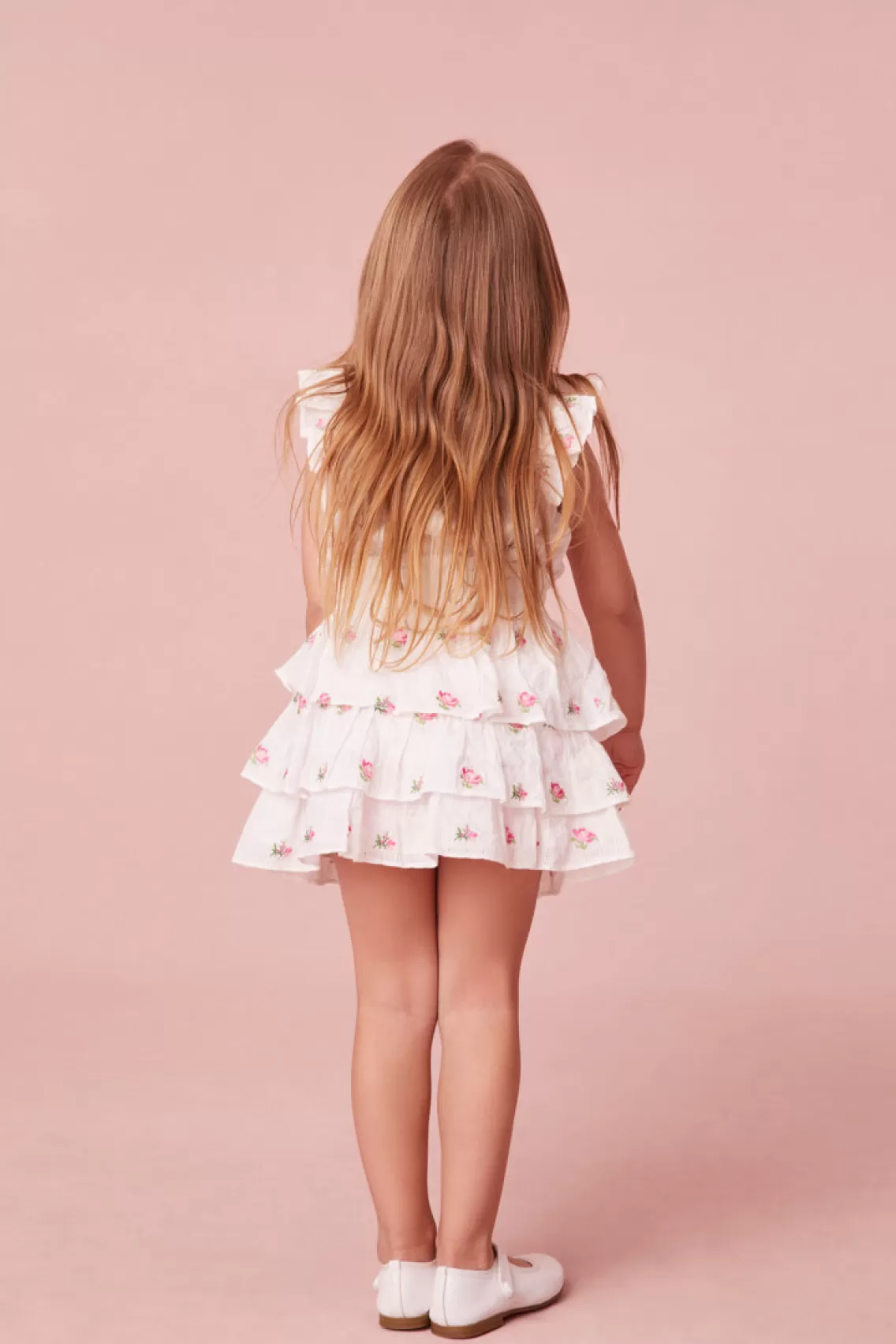 Girls | Mommy & Me-LoveShackFancy Girls Darling Pink Decker Dress PINK POTION