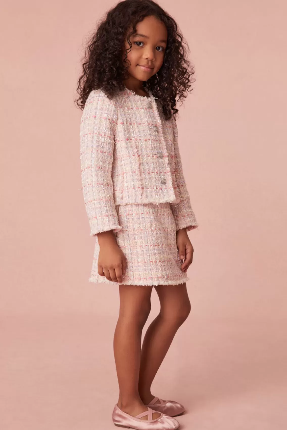 Girls | Mommy & Me-LoveShackFancy Girls Medine Tweed Jacket BIRTHDAY CAKE