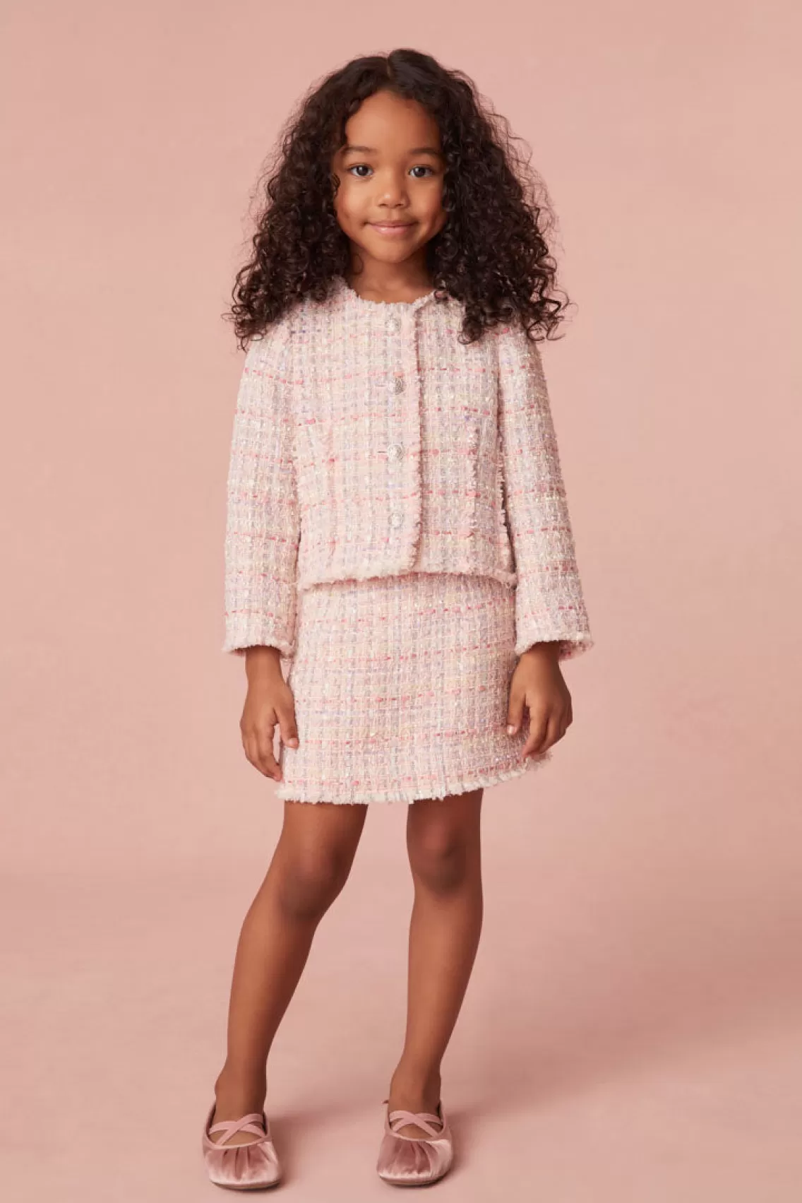 Girls | Mommy & Me-LoveShackFancy Girls Medine Tweed Jacket BIRTHDAY CAKE