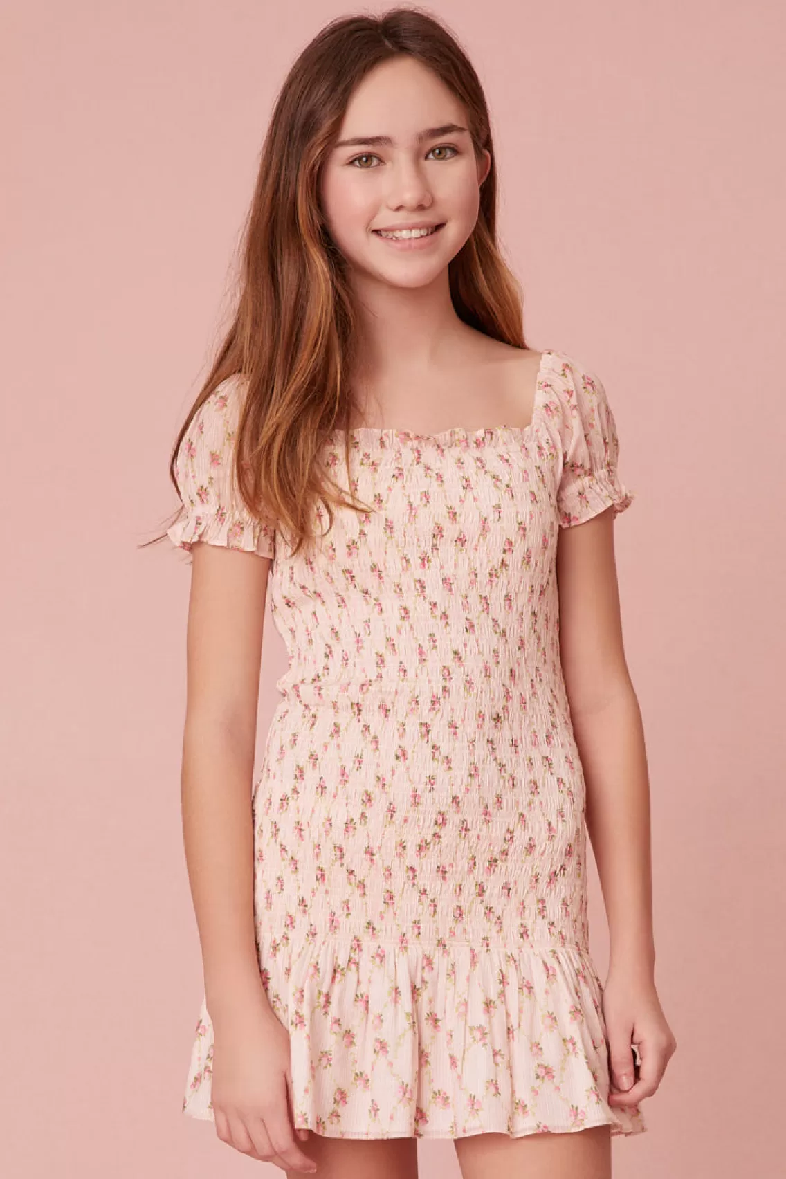 Girls | Mommy & Me-LoveShackFancy Girls Mosa Cotton Floral Dress ANGEL FALLS