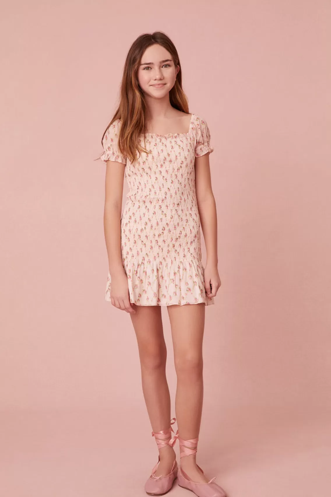 Girls | Mommy & Me-LoveShackFancy Girls Mosa Cotton Floral Dress ANGEL FALLS