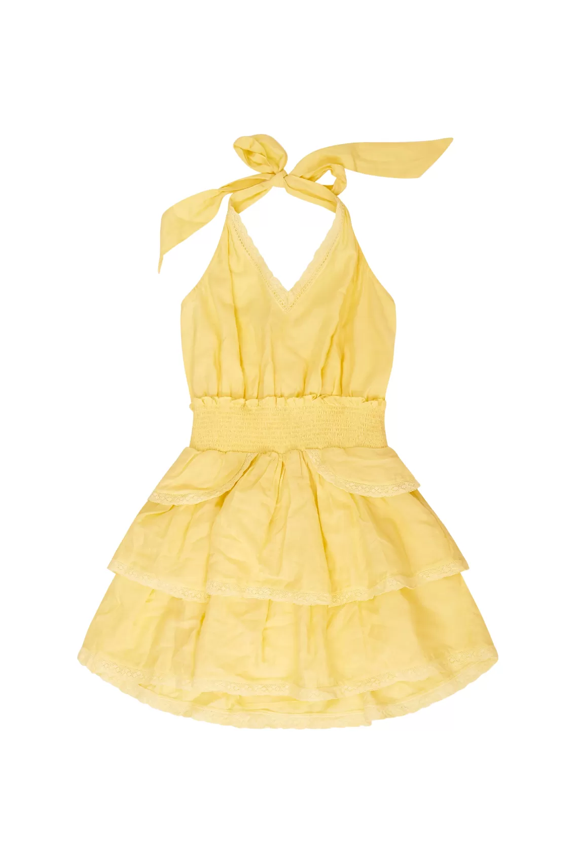 Girls | Mommy & Me-LoveShackFancy Girls Romille Dress PASTEL YELLOW