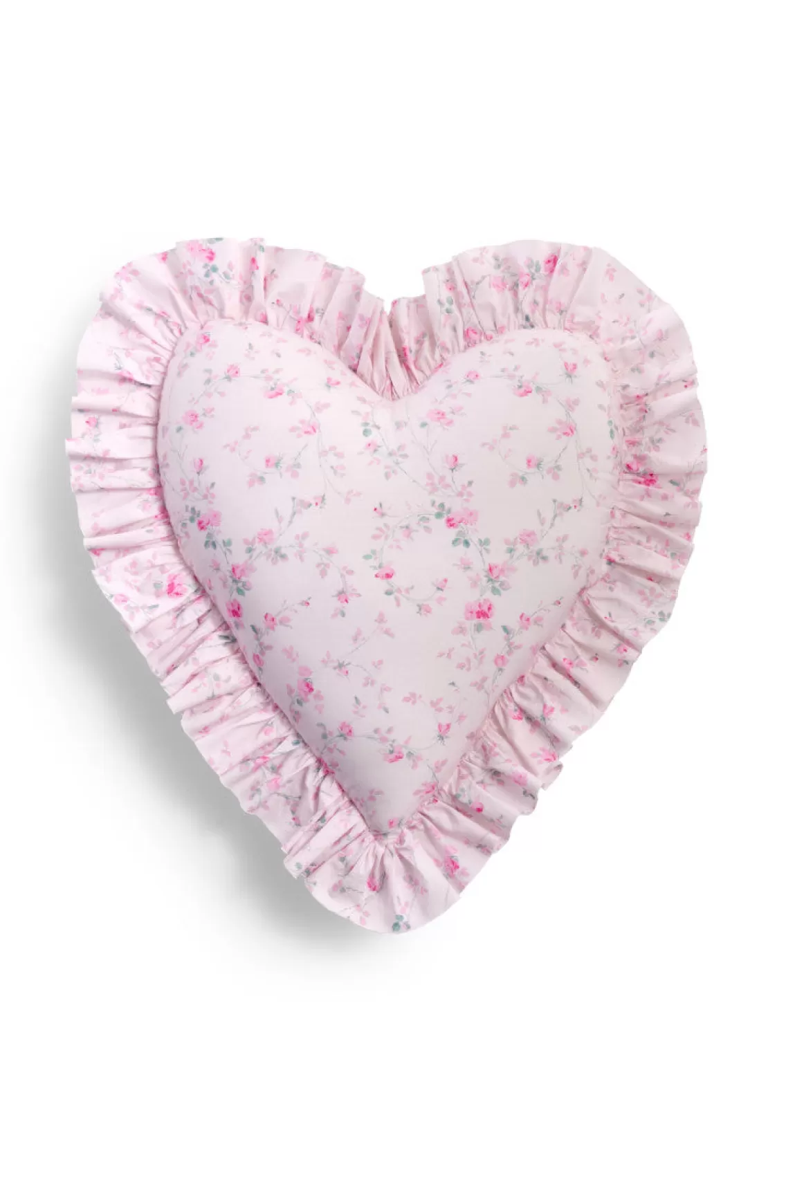 Home Decor | Bedding-LoveShackFancy Heart Shape Ruffle Pillow PINK PARTY