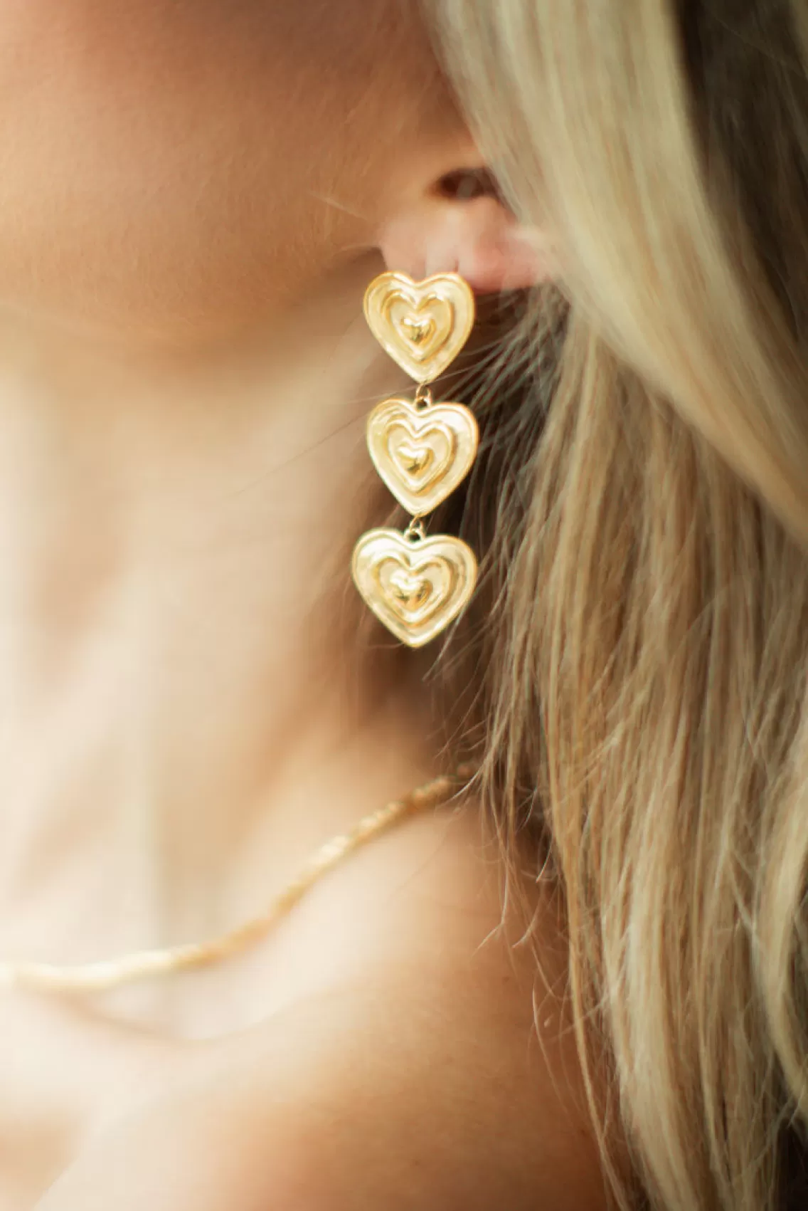 Jewelry-LoveShackFancy Heartbeat Earrings By Evie Jewelry GOLD