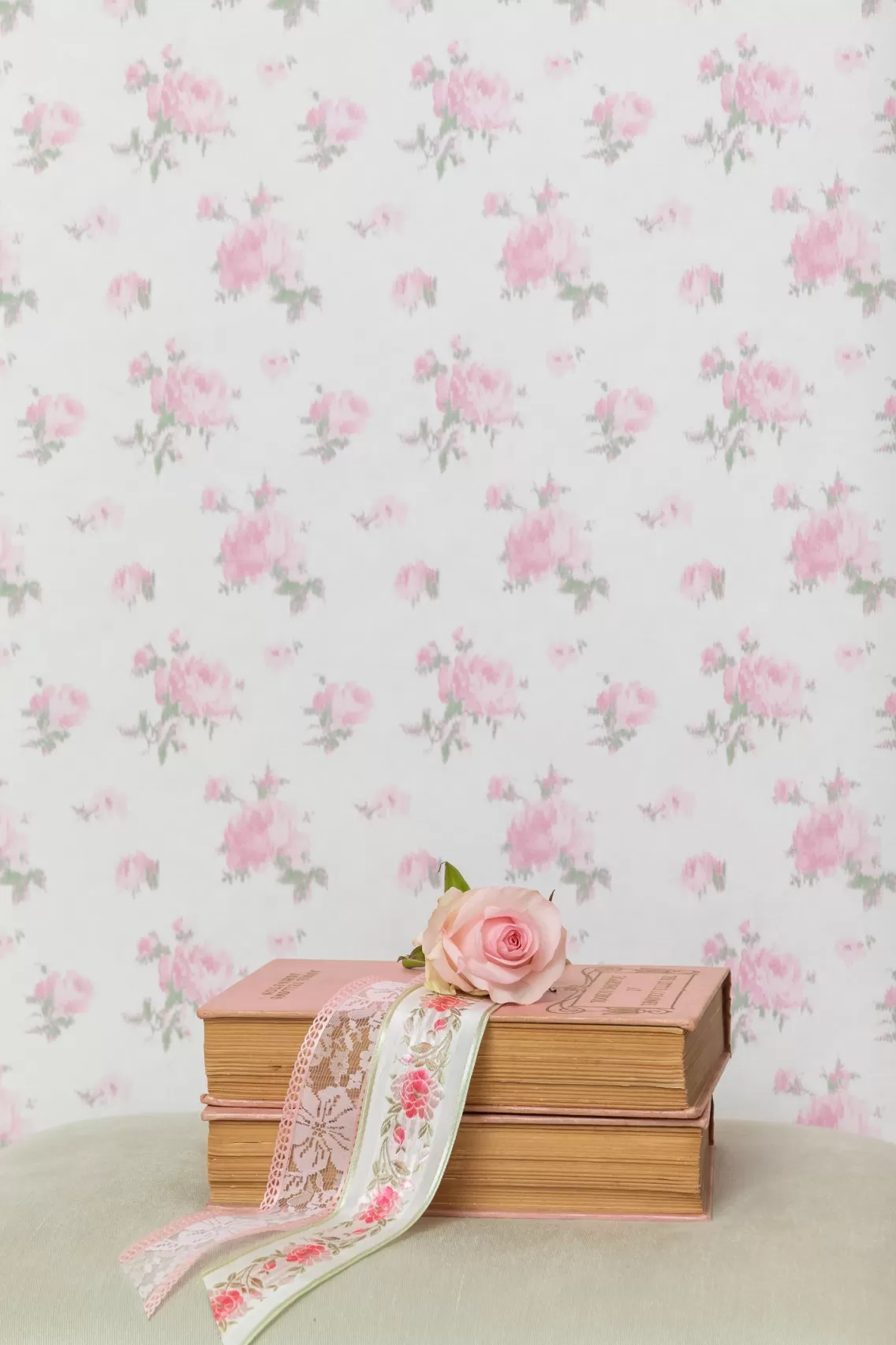 Home Decor | Wallpaper-LoveShackFancy Ikat Rose Wallpaper TINTED PETALS