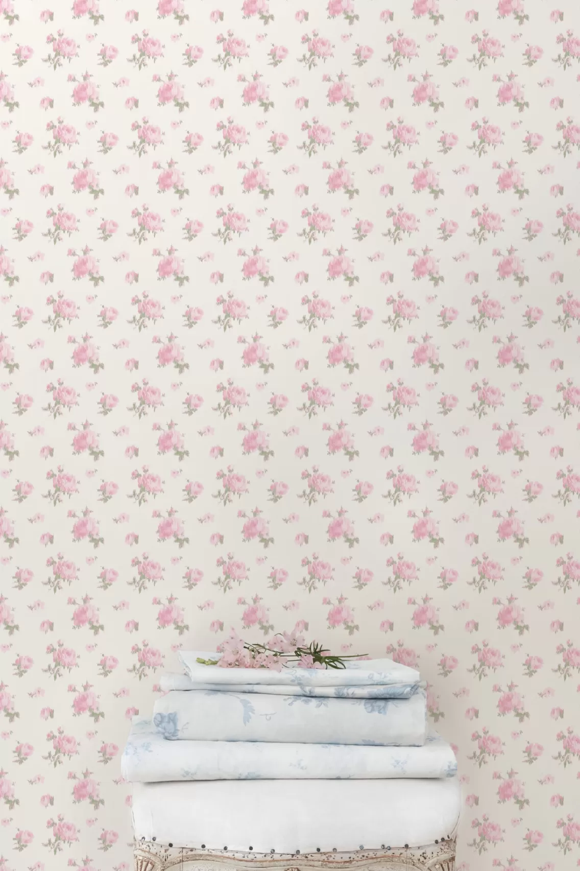 Home Decor | Wallpaper-LoveShackFancy Ikat Rose Wallpaper TINTED PETALS