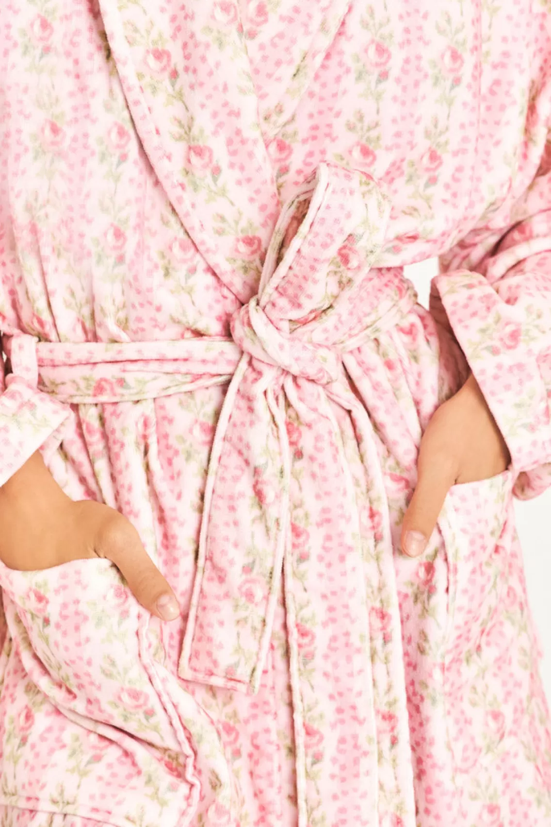 Bath | Sleep & Intimates-LoveShackFancy Indie Cotton Bath Robe STRAWBERRY MACAROON