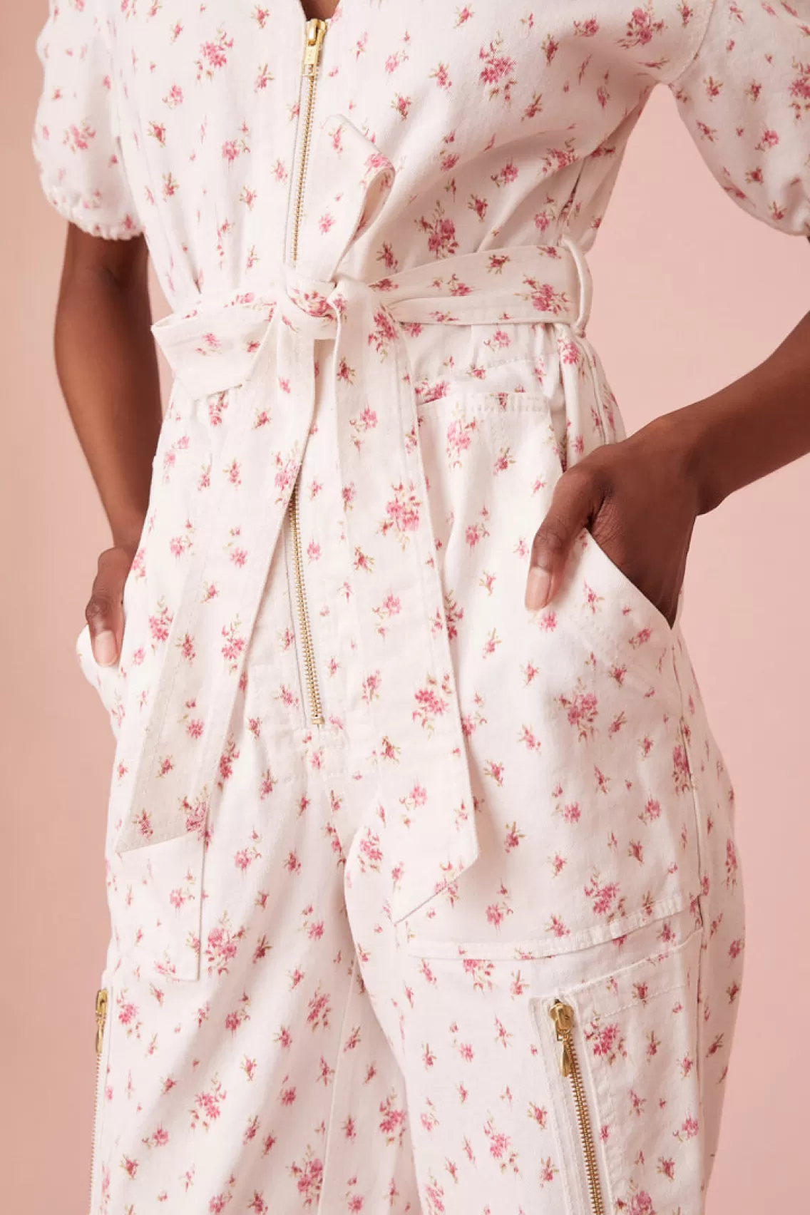 Mommy & Me | Pants & Shorts-LoveShackFancy Jeni V-neck Jumpsuit CARMINE FLORAL