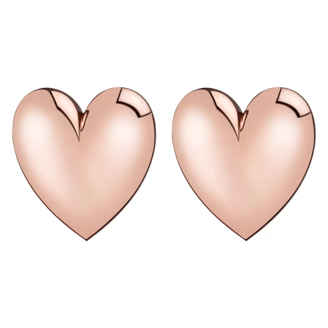 Jewelry | Pink Edit-LoveShackFancy Jennifer Fisher X Puffy Heart Stud Earrings ROSE GOLD