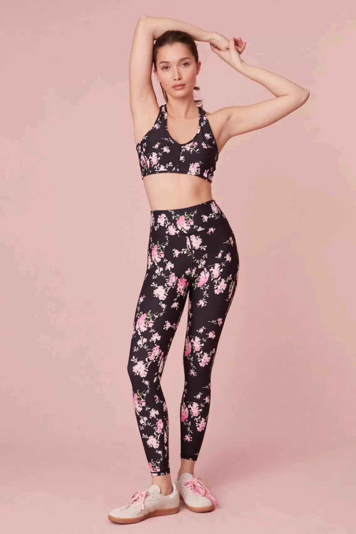 Active-LoveShackFancy Jutta High-Rise Performance Floral Leggings AURORA NIGHTS