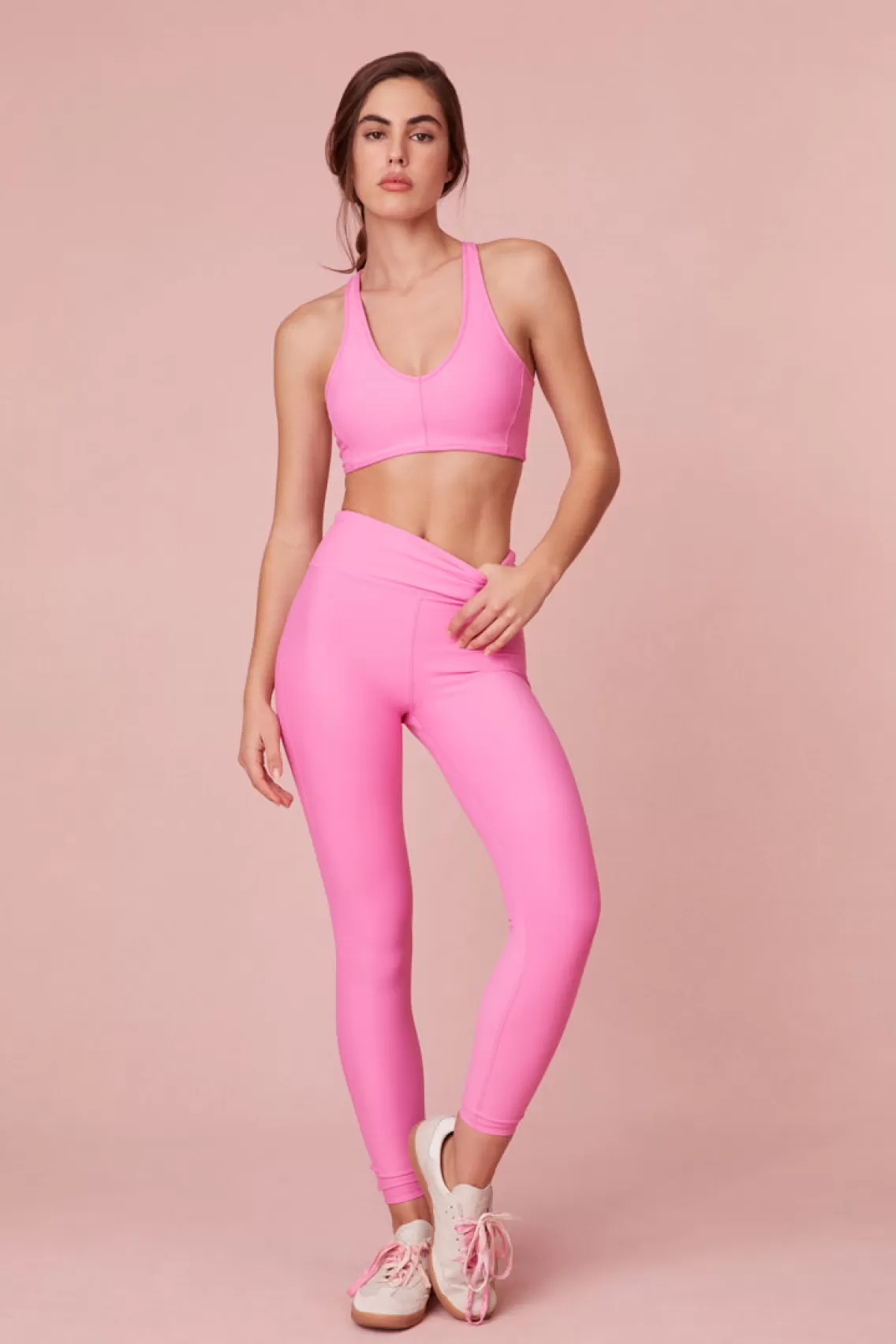 Pink Edit | Active-LoveShackFancy Jutta High-Rise Performance Leggings AURORA PINK