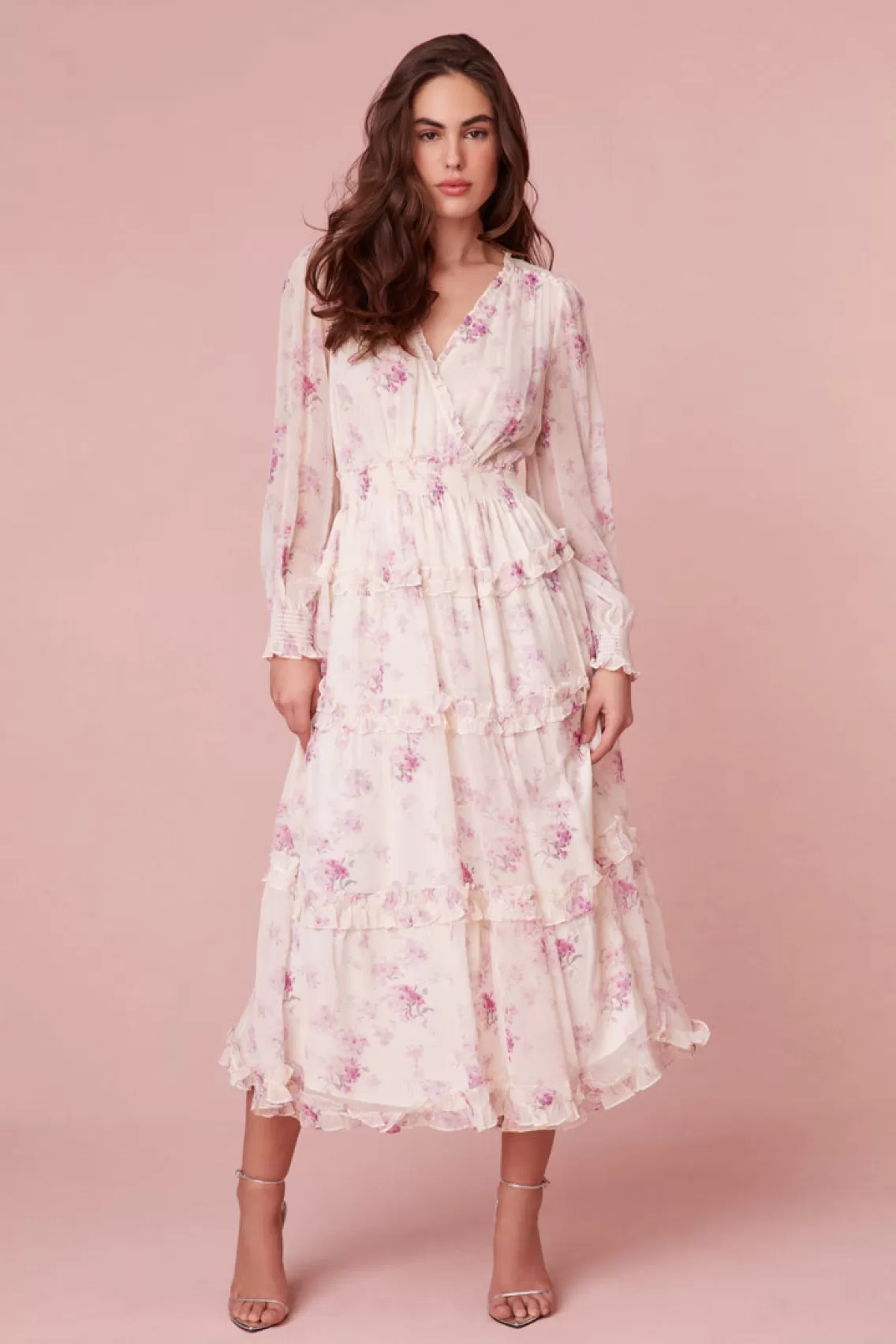 Dresses | White Edit-LoveShackFancy Kailo Midi Dress WARM PINK CLOUD