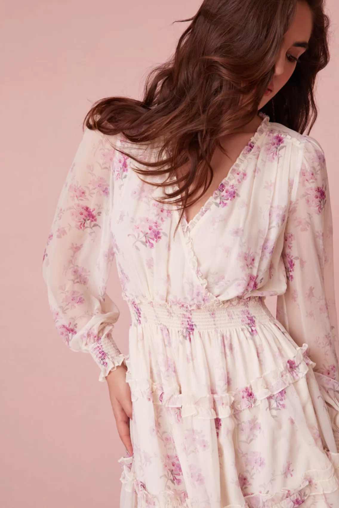 Dresses | White Edit-LoveShackFancy Kailo Midi Dress WARM PINK CLOUD