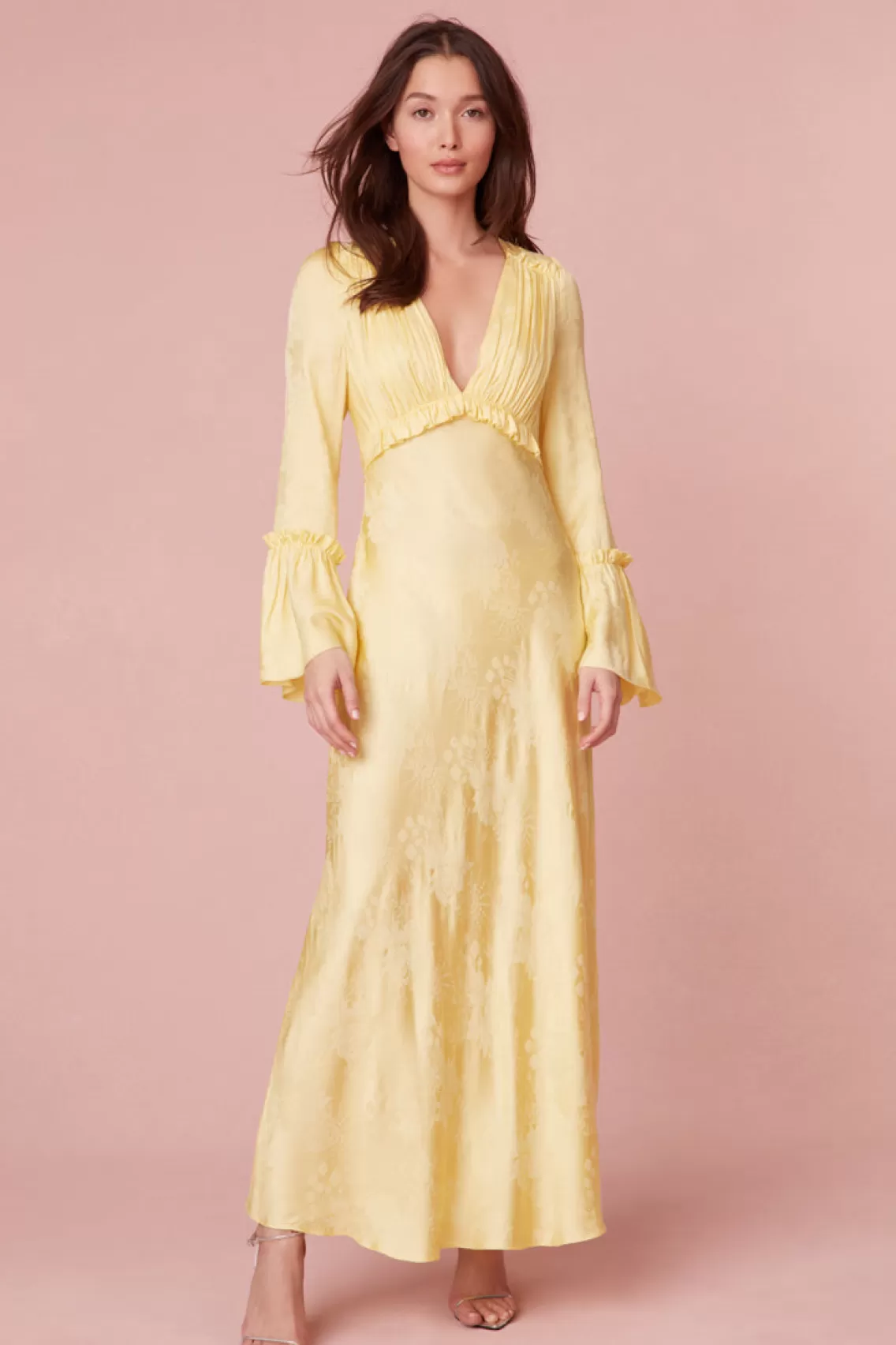 Dresses | Party Dressing-LoveShackFancy Kalona Silk Jacquard Maxi Dress WILD ORCHID