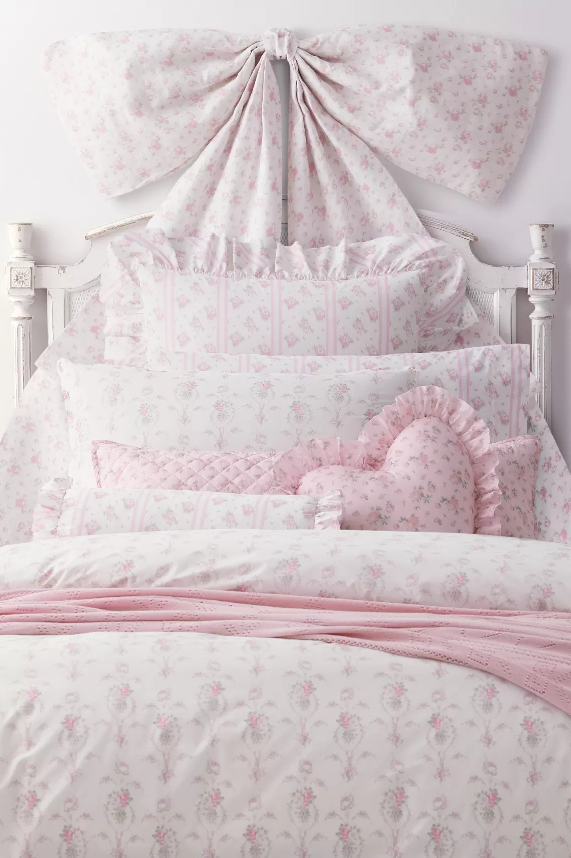 Bedding-LoveShackFancy King Duvet Cover u0026 Sham Set PINK PARTY