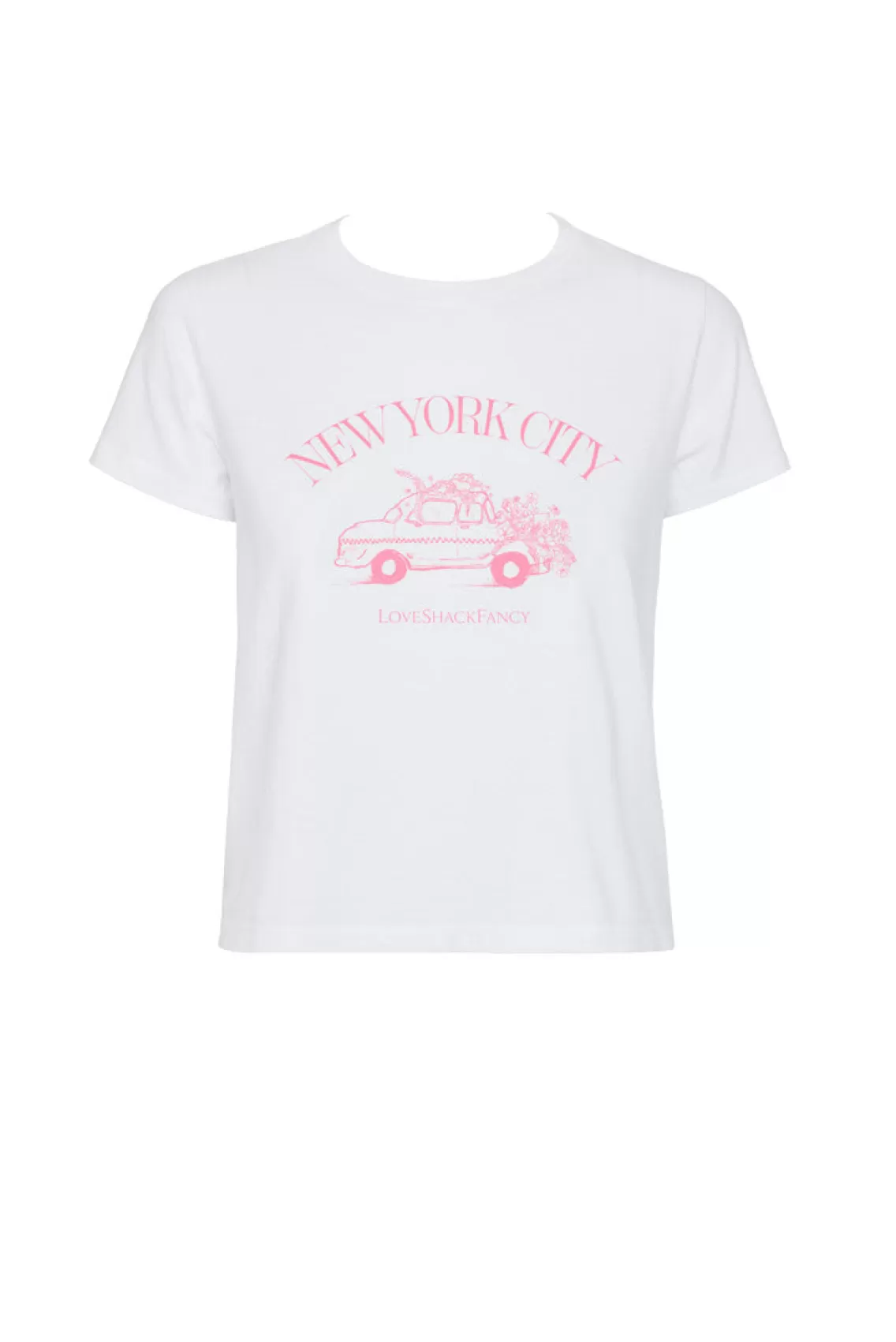 Active | Tees & Fleece-LoveShackFancy Lia City Graphic Tee POWDER PINK HAMPTONS SURF CLUB