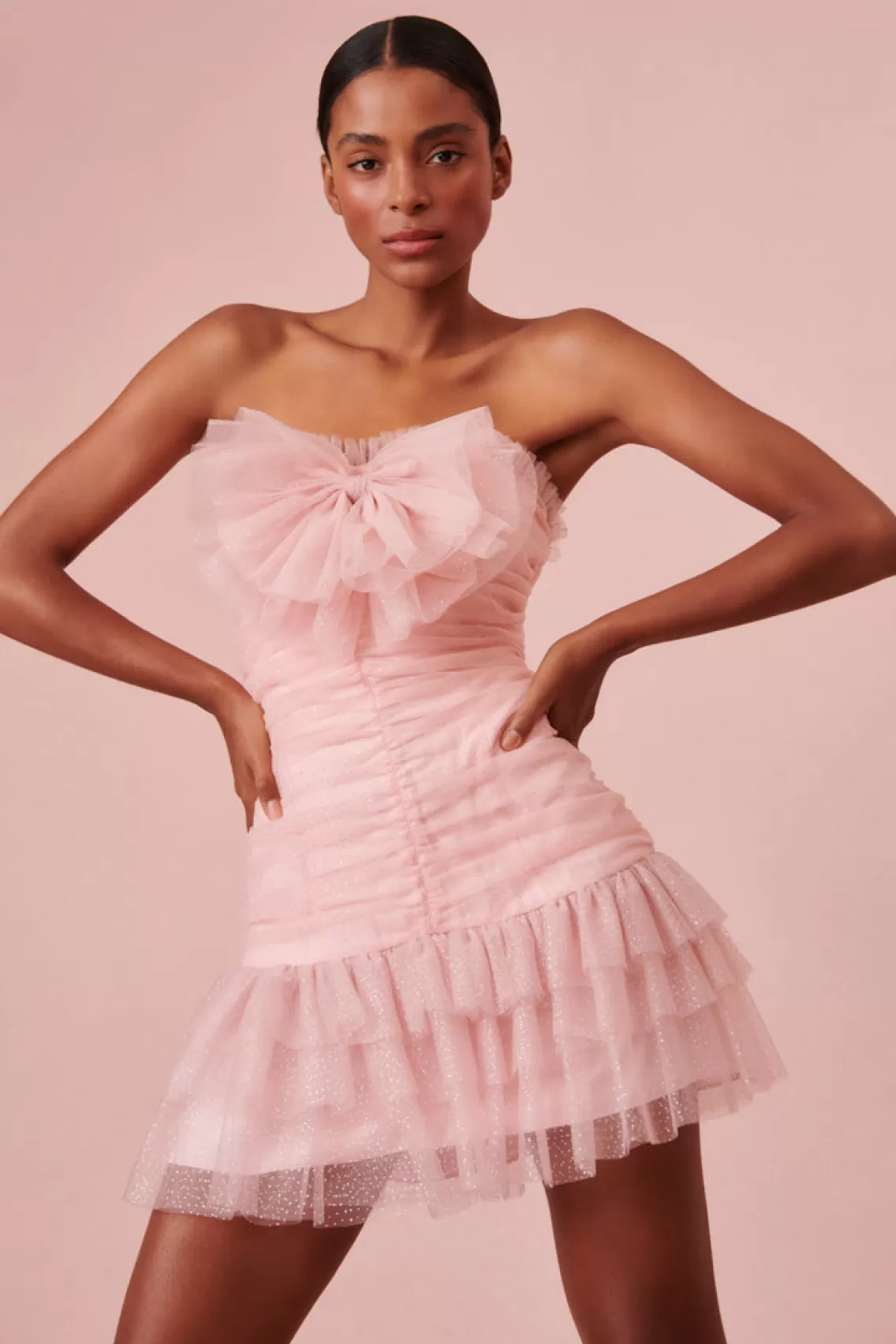 Dresses | Pink Edit-LoveShackFancy Lolisa Mini Tulle Dress PINK SPARKLE