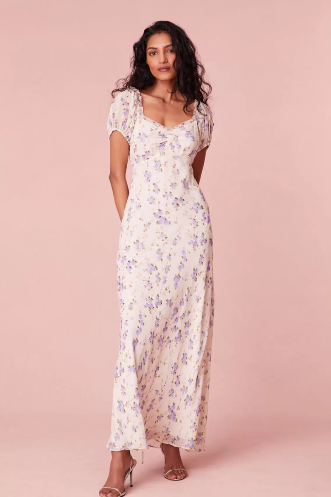 Dresses | White Edit-LoveShackFancy Madara Floral Maxi Dress DUSTY LAVENDER