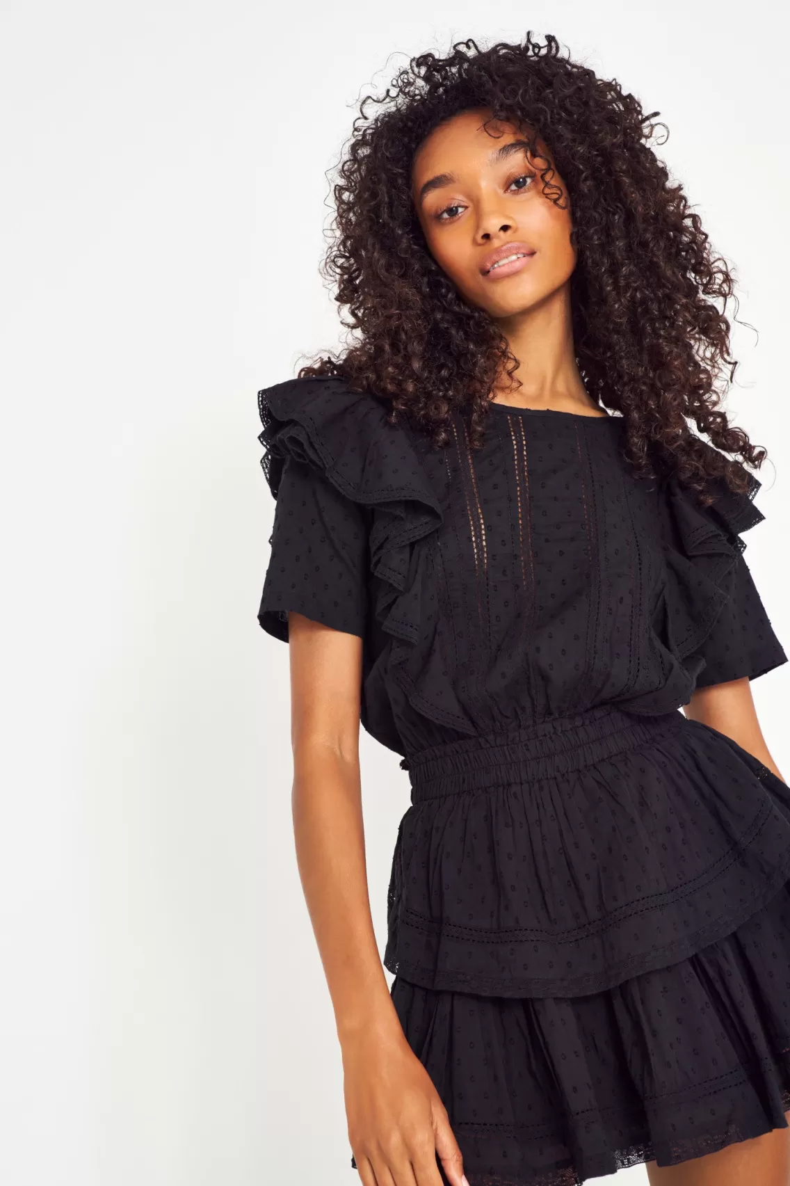 Heritage Collection | Dresses-LoveShackFancy Natasha Heritage Mini Dress VIOLET SPLASH HAND DYE