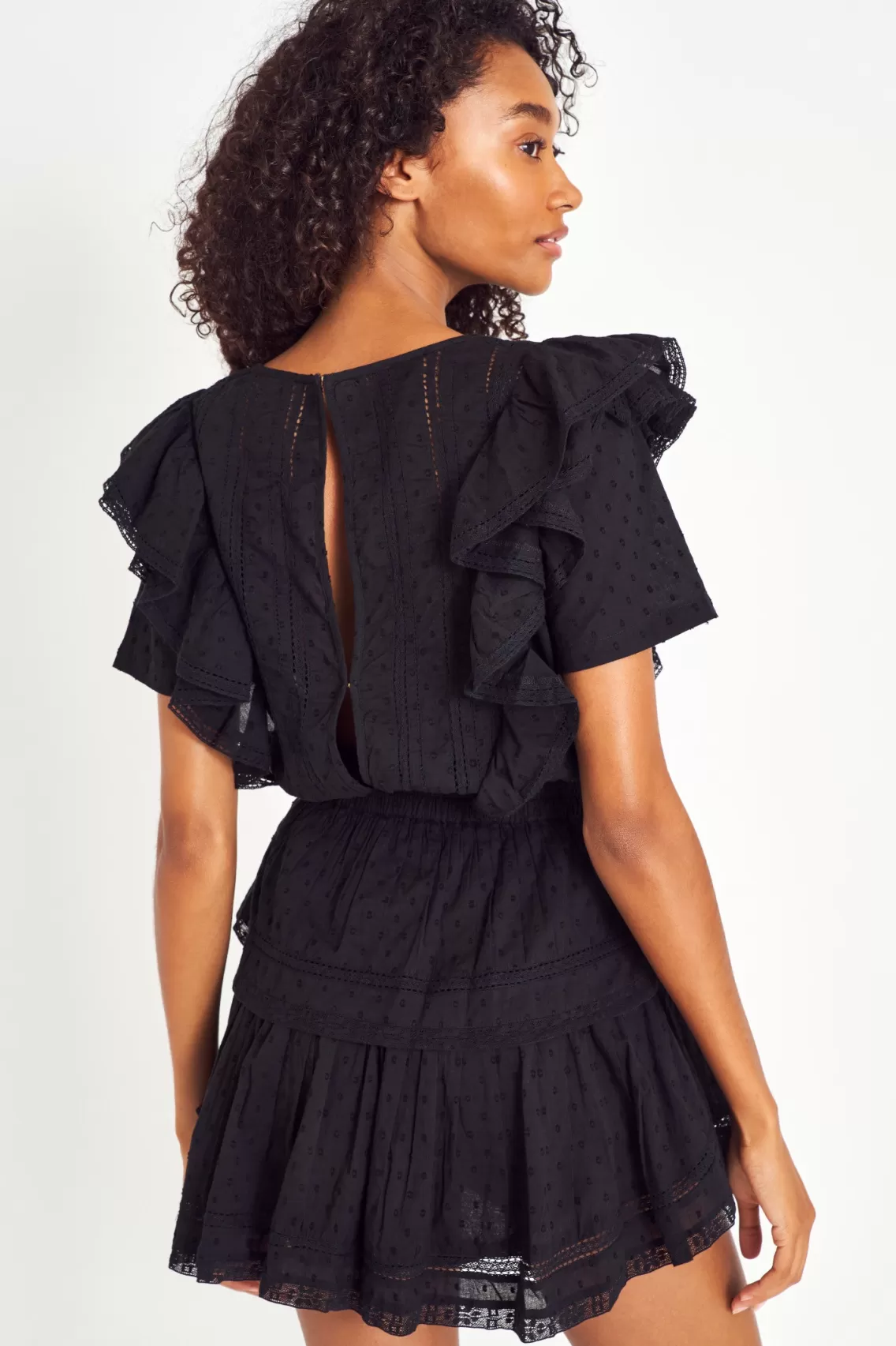 Heritage Collection | Dresses-LoveShackFancy Natasha Heritage Mini Dress VIOLET SPLASH HAND DYE