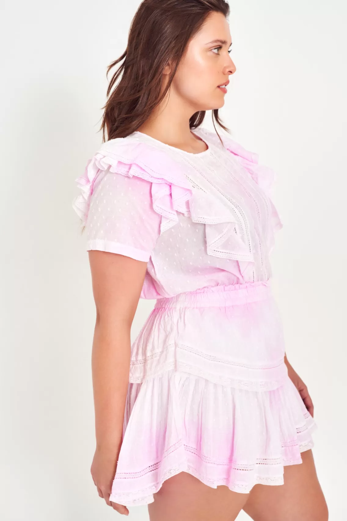 Heritage Collection | Dresses-LoveShackFancy Natasha Heritage Mini Dress VIOLET SPLASH HAND DYE