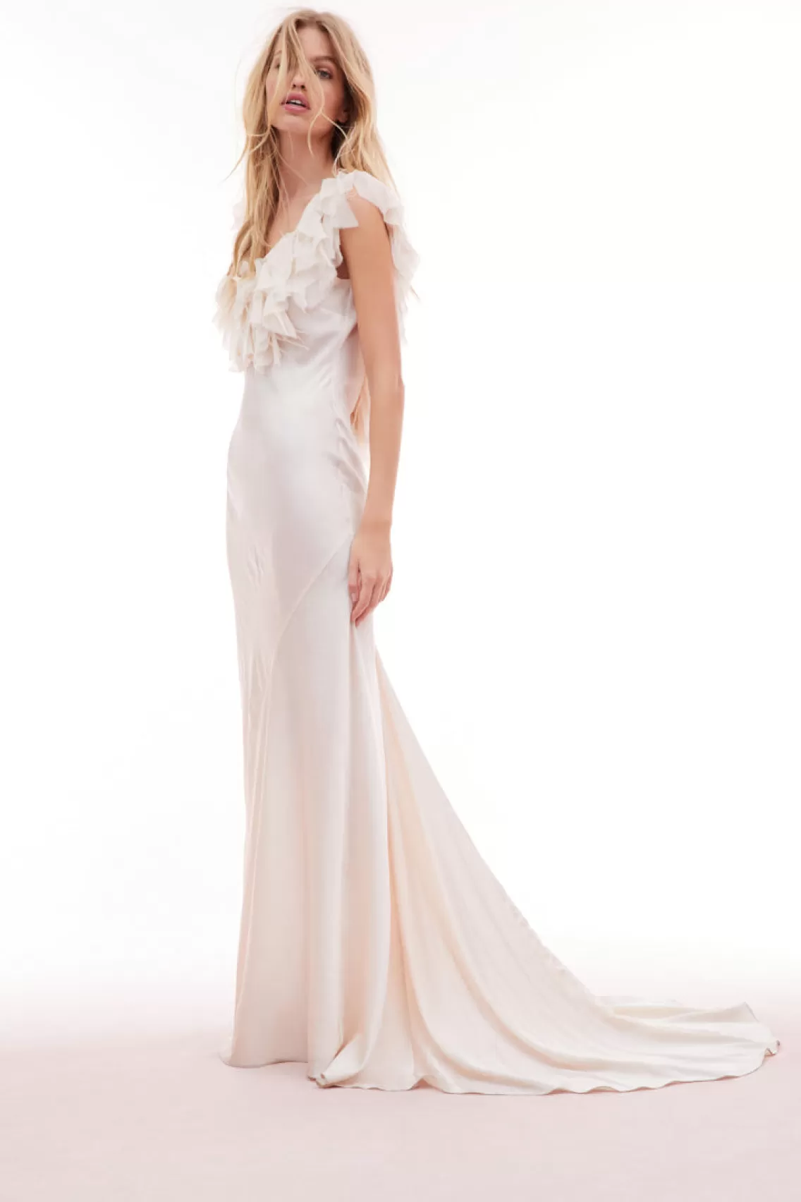 Dresses | White Edit-LoveShackFancy Newbury Feather Trim Gown CREAM