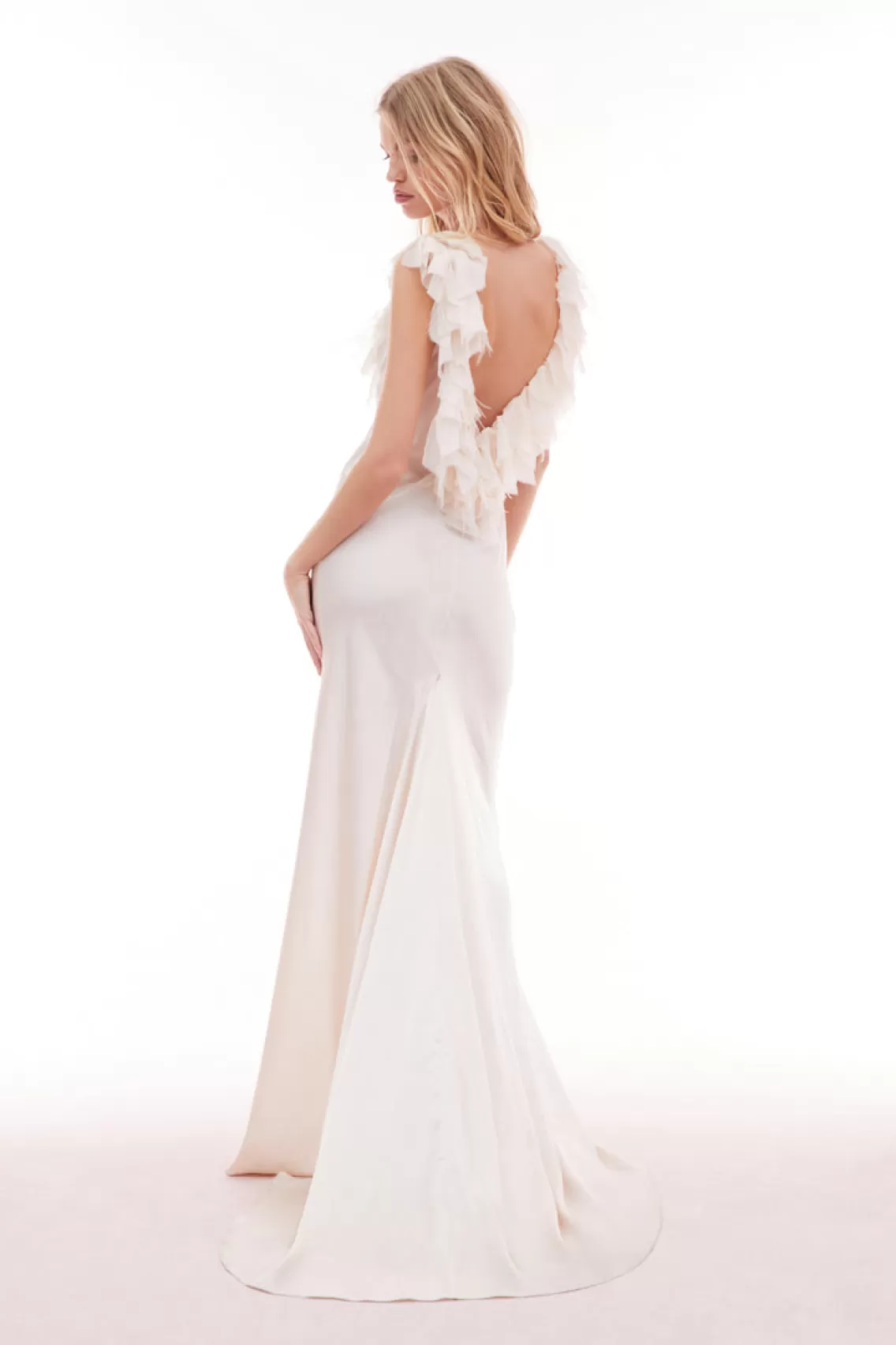 Dresses | White Edit-LoveShackFancy Newbury Feather Trim Gown CREAM