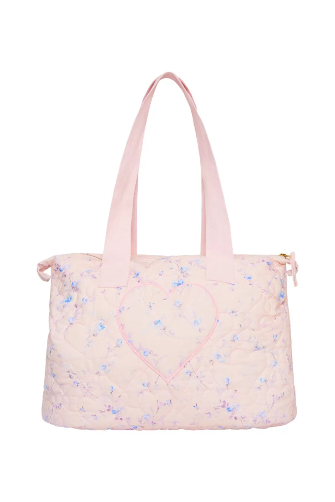 Warm Weather Edit-LoveShackFancy Oran Quilted Weekender Tote LAVENDER CREMA