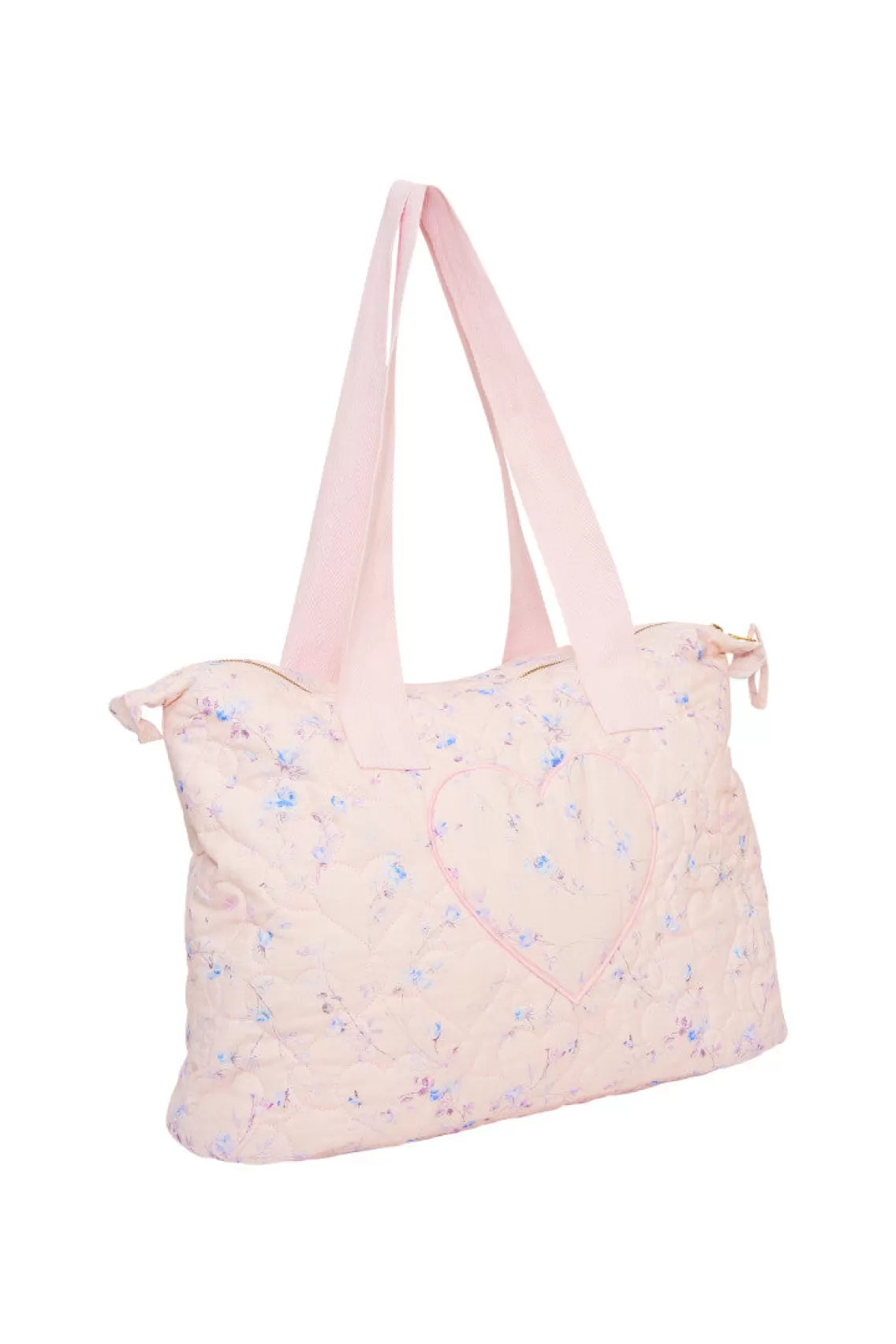 Warm Weather Edit-LoveShackFancy Oran Quilted Weekender Tote LAVENDER CREMA