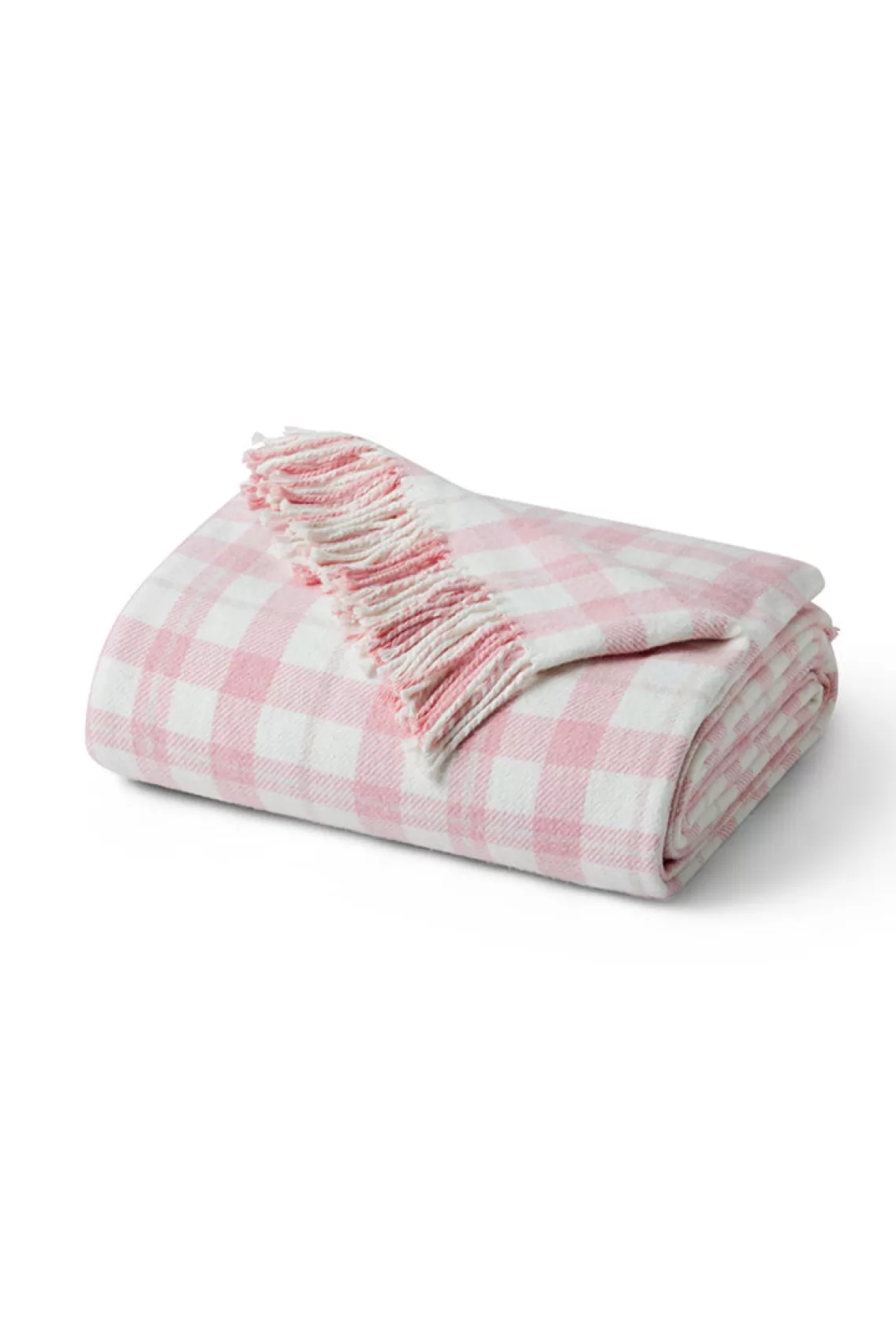 Home Decor | Bedding-LoveShackFancy Queen Plaid Throw Blanket PINK PLAID