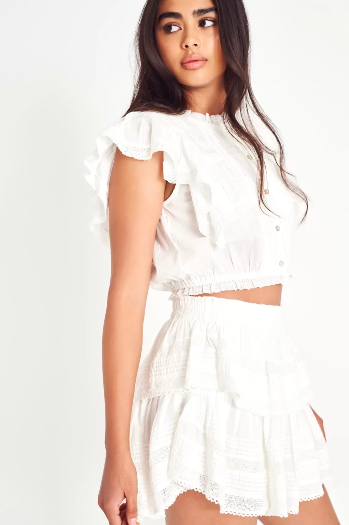 Skirts | Pink Edit-LoveShackFancy Ruffle Mini Heritage Skirt PEONY PINK