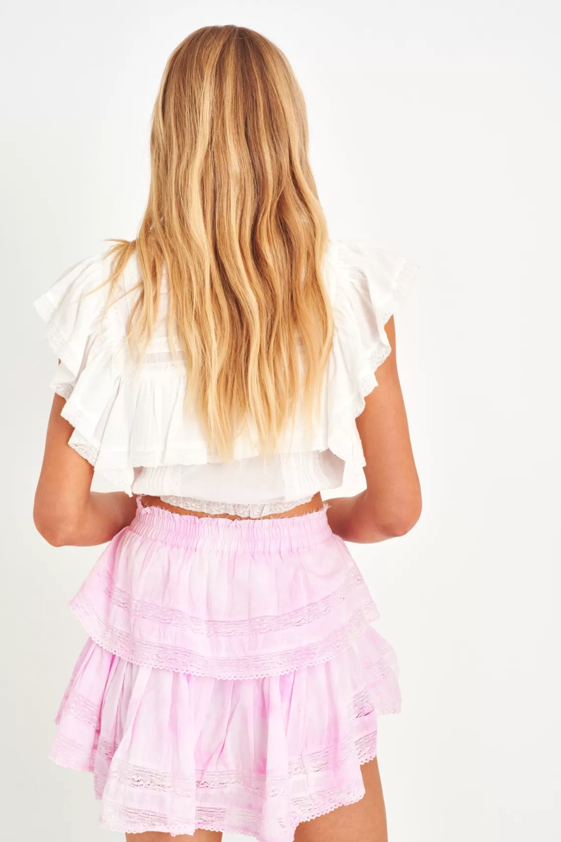 Skirts | Pink Edit-LoveShackFancy Ruffle Mini Heritage Skirt PEONY PINK
