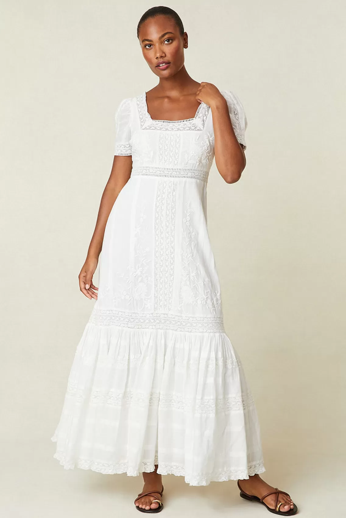 Dresses | White Edit-LoveShackFancy Ryan Victorian Maxi Dress TRUE WHITE