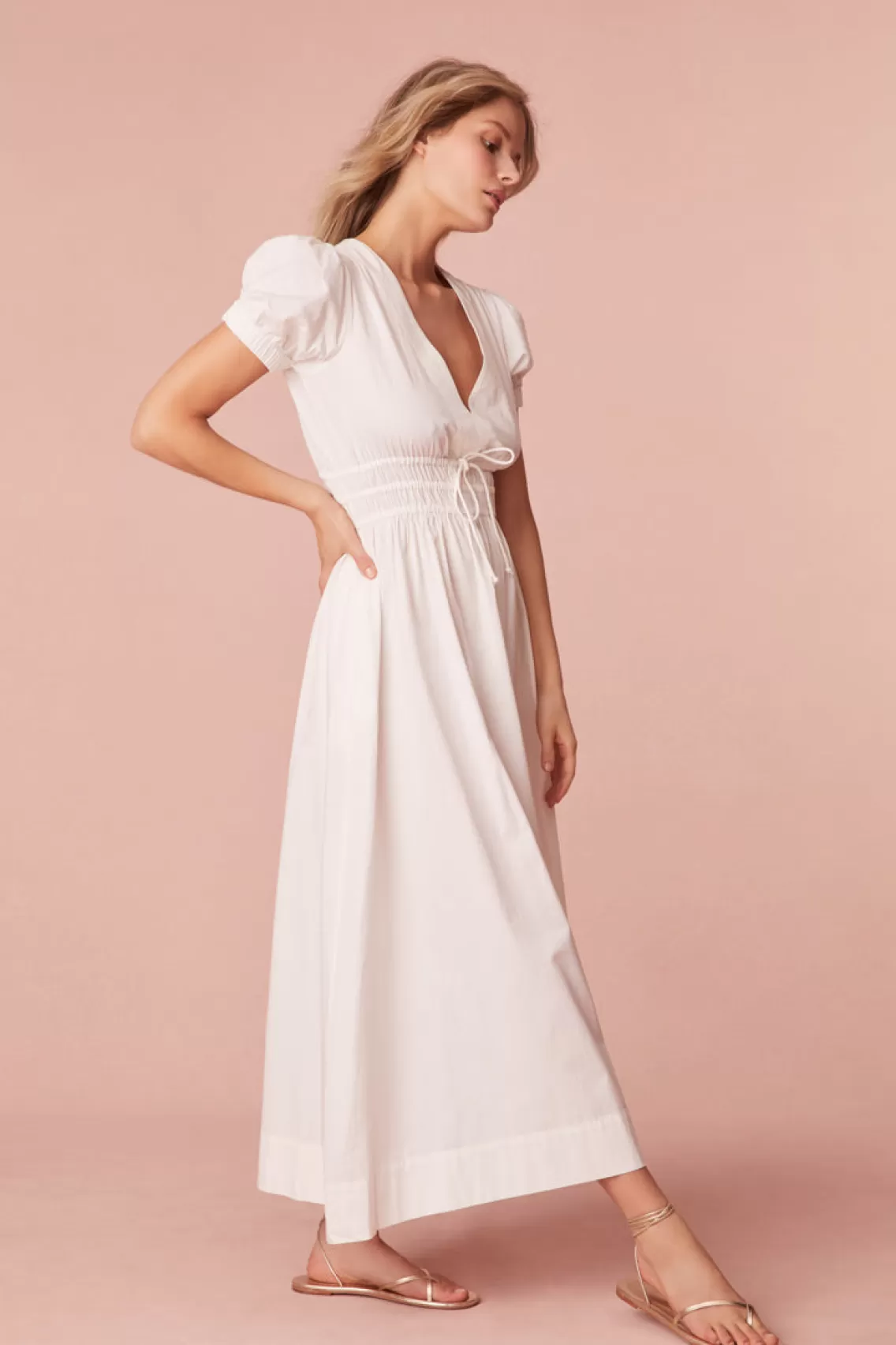 Dresses | White Edit-LoveShackFancy Sabela Cotton Midi Dress WHITE