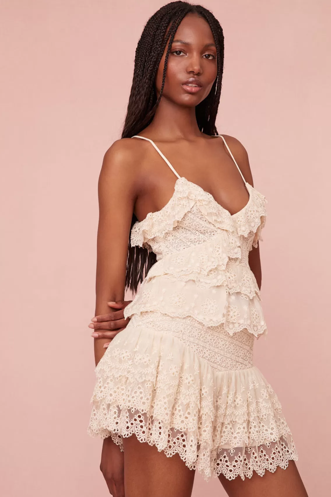 Tops | Warm Weather Edit-LoveShackFancy Saturn Embroidered Cami Top CREAM